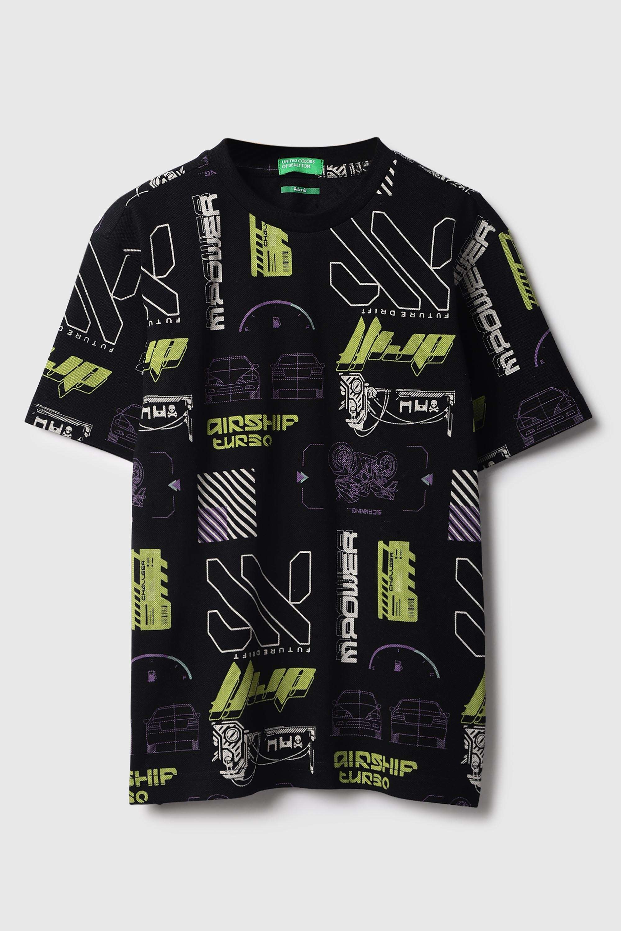 Graphic-Print-Cotton-Round-Neck-Boys-T-Shirt