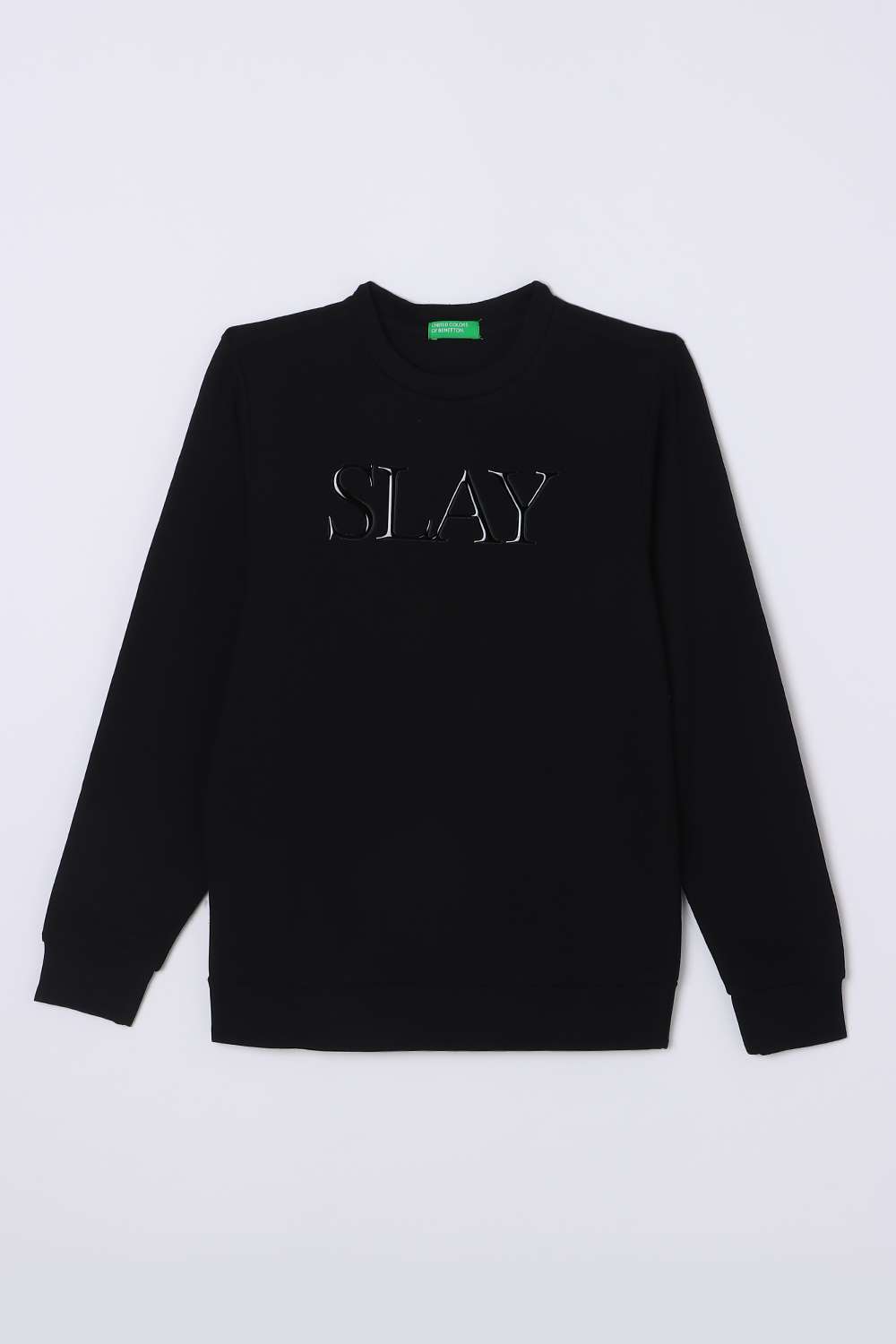 Solid-Blended-Fabric-Round-Neck-Unisex-Sweatshirt