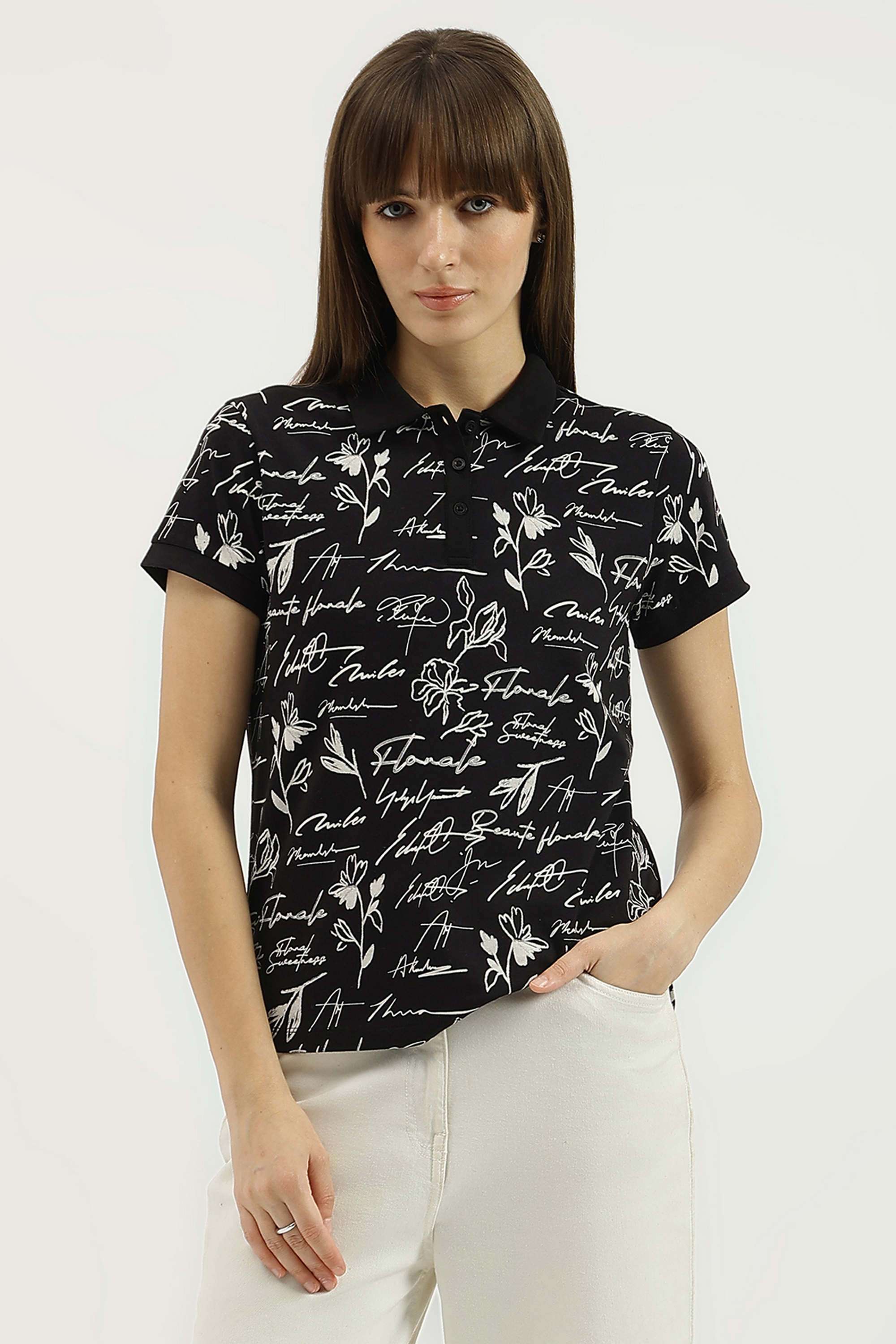 Solid-Blended-Fabric-Regular-Fit-Women-s-Top