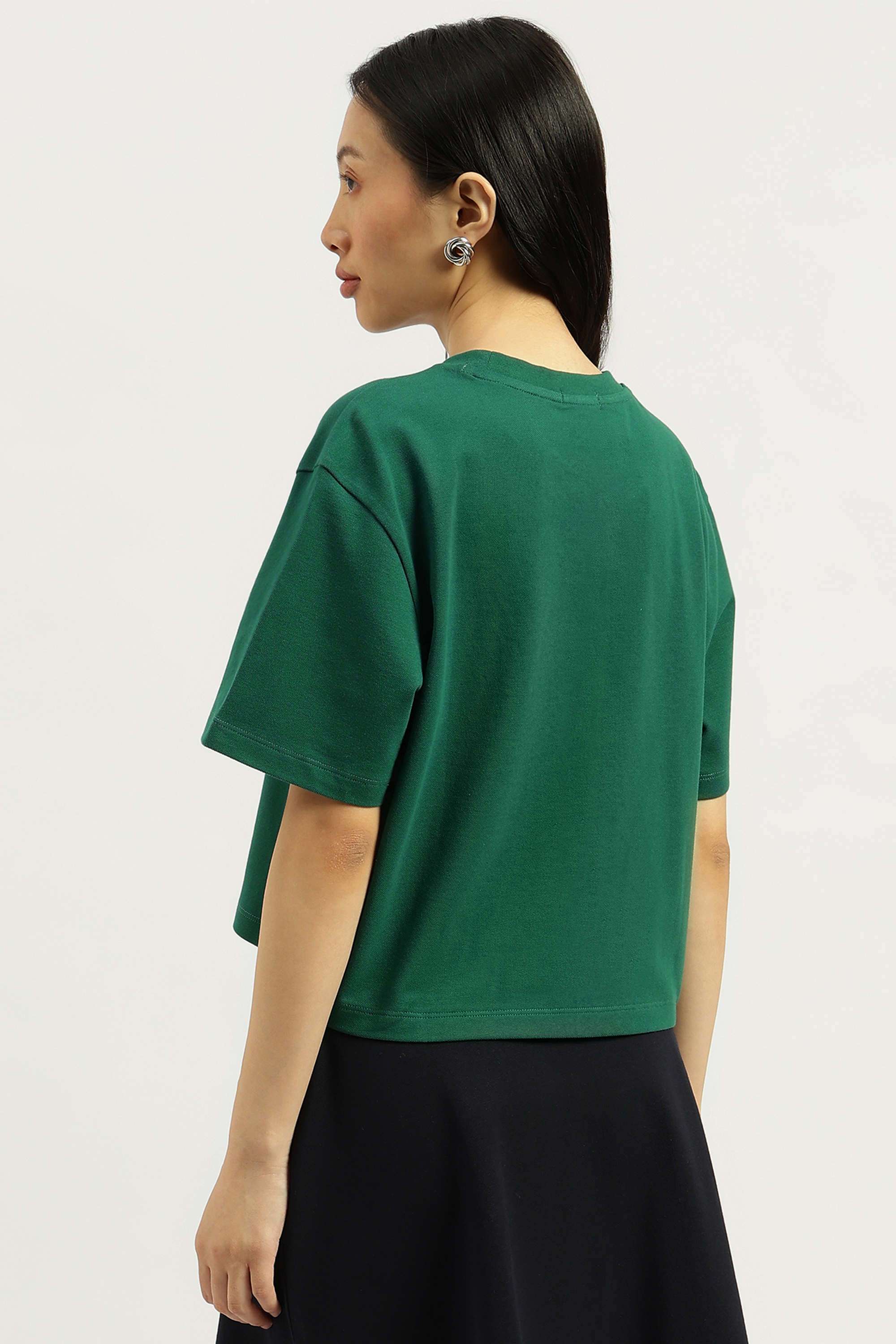 Solid-Blended-Fabric-Regular-Fit-Women-s-Top