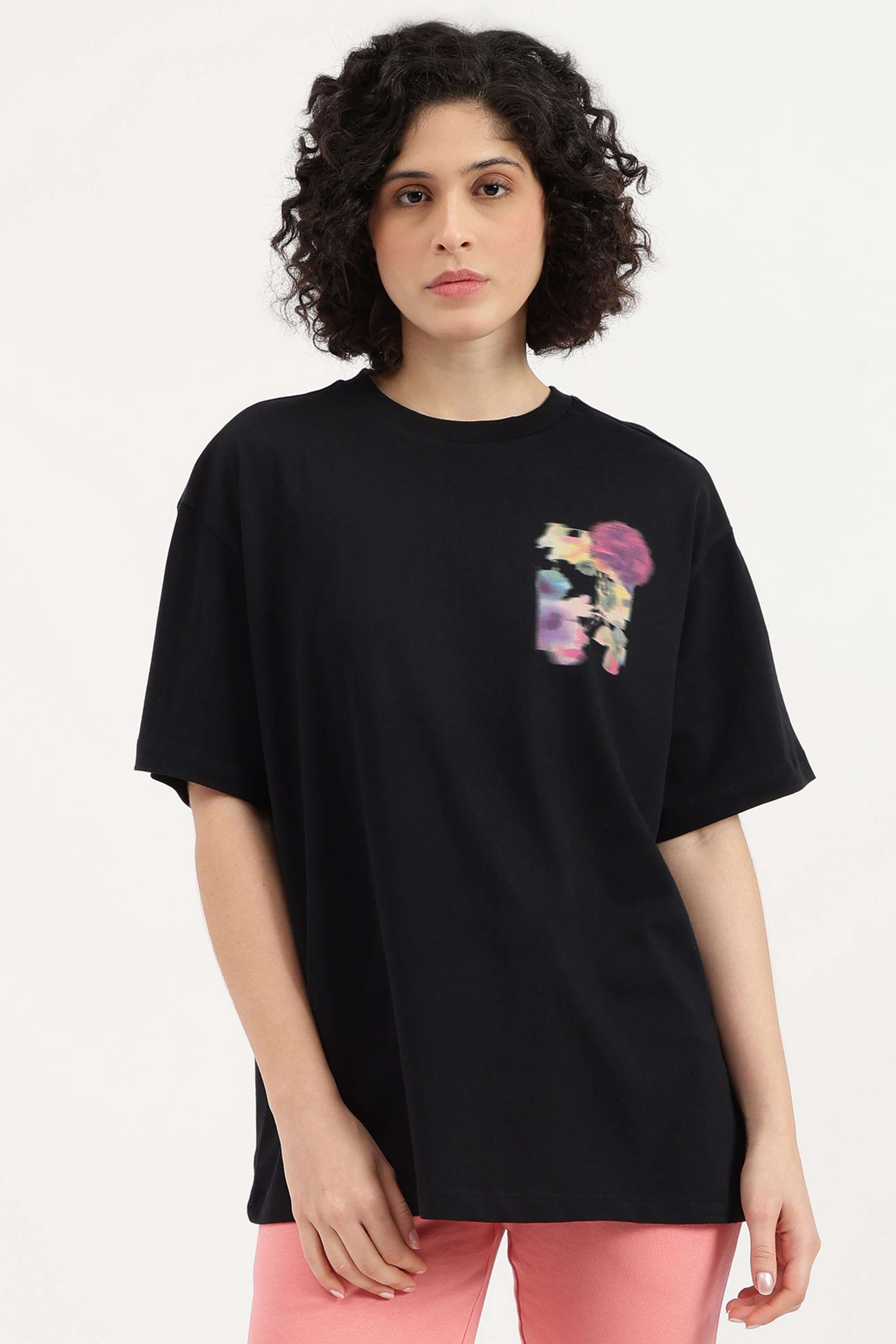 Printed-Blended-Fabric-Women-s-T-Shirt