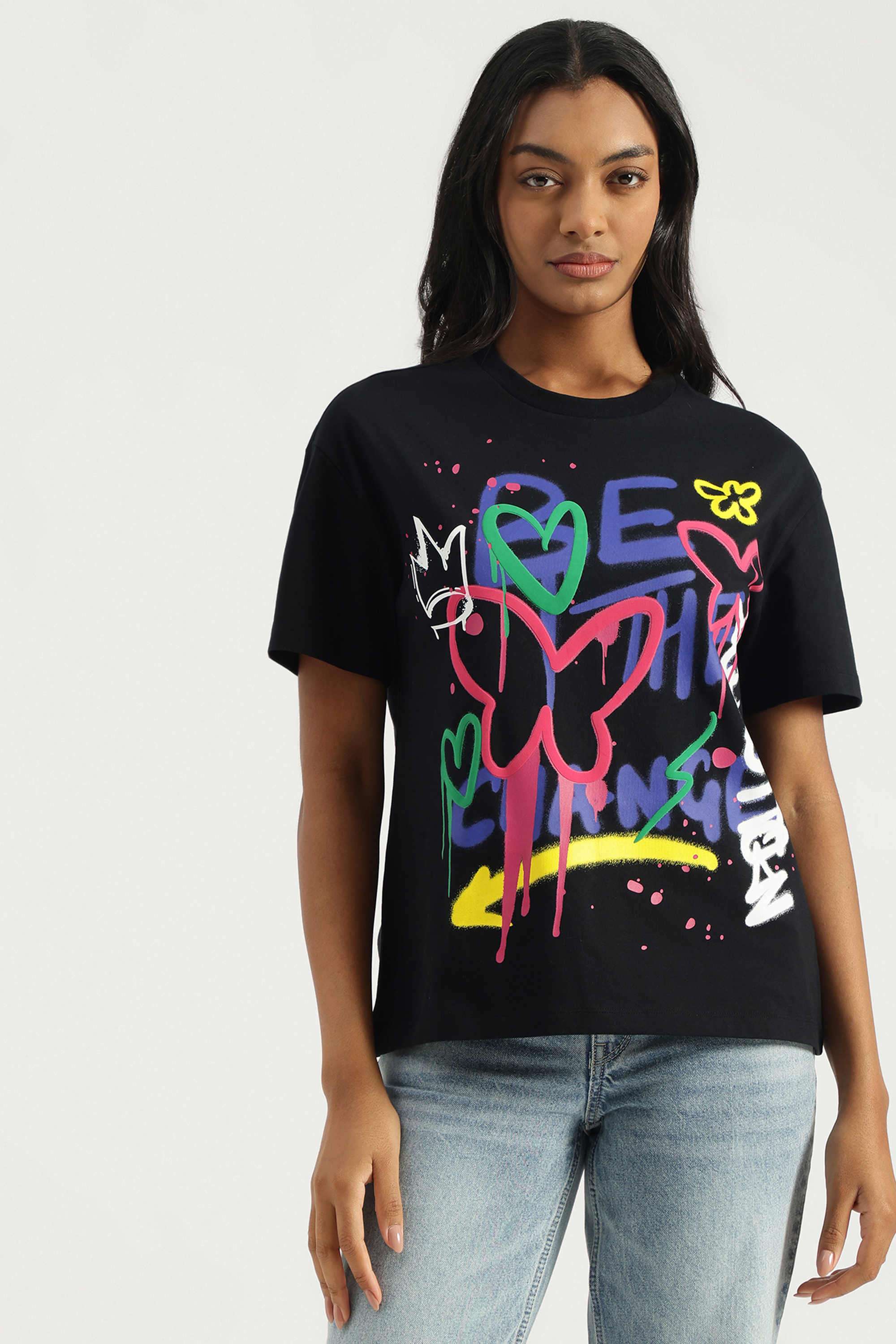 Blended-Fabric-Women-s-Casual-Wear-T-Shirt