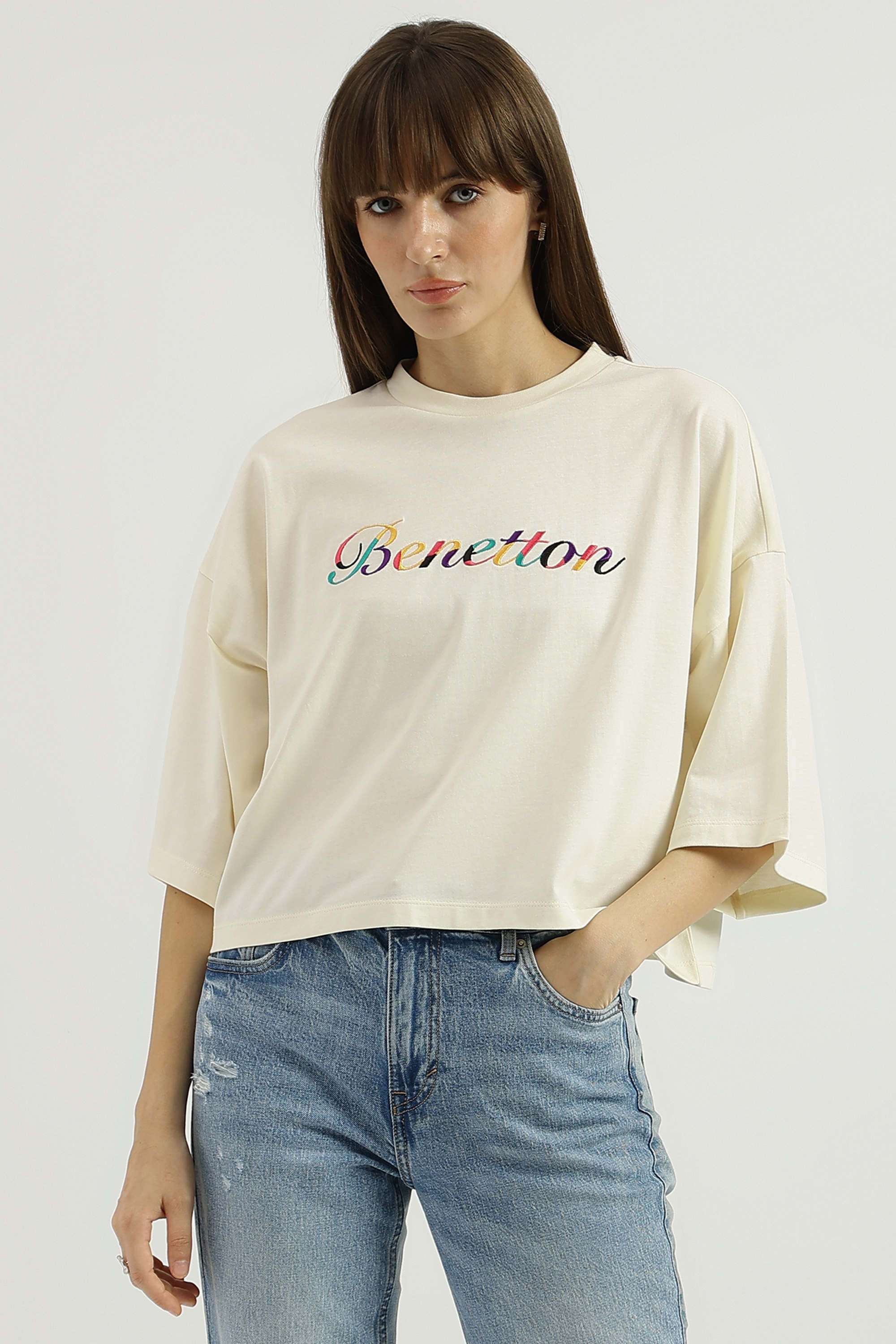 Solid-Blended-Fabric-Regular-Fit-Women-s-Top