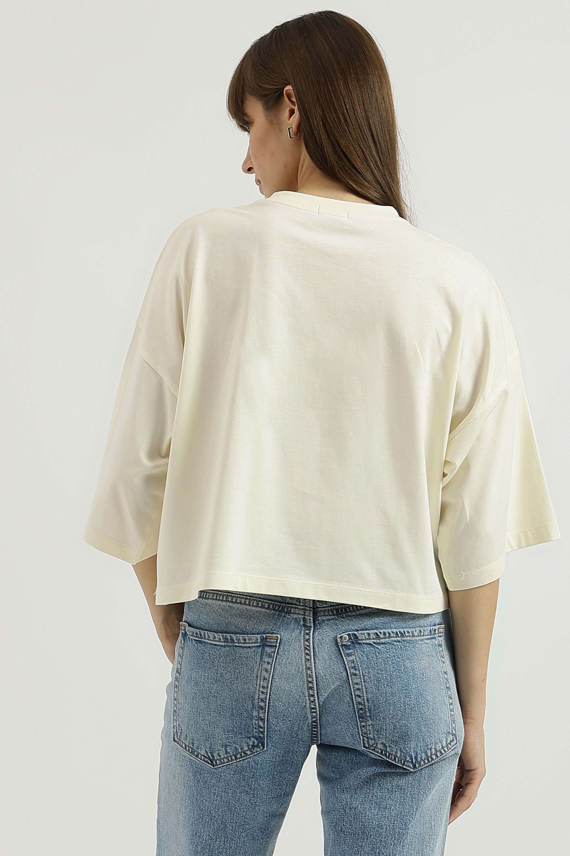 Solid-Blended-Fabric-Regular-Fit-Women-s-Top