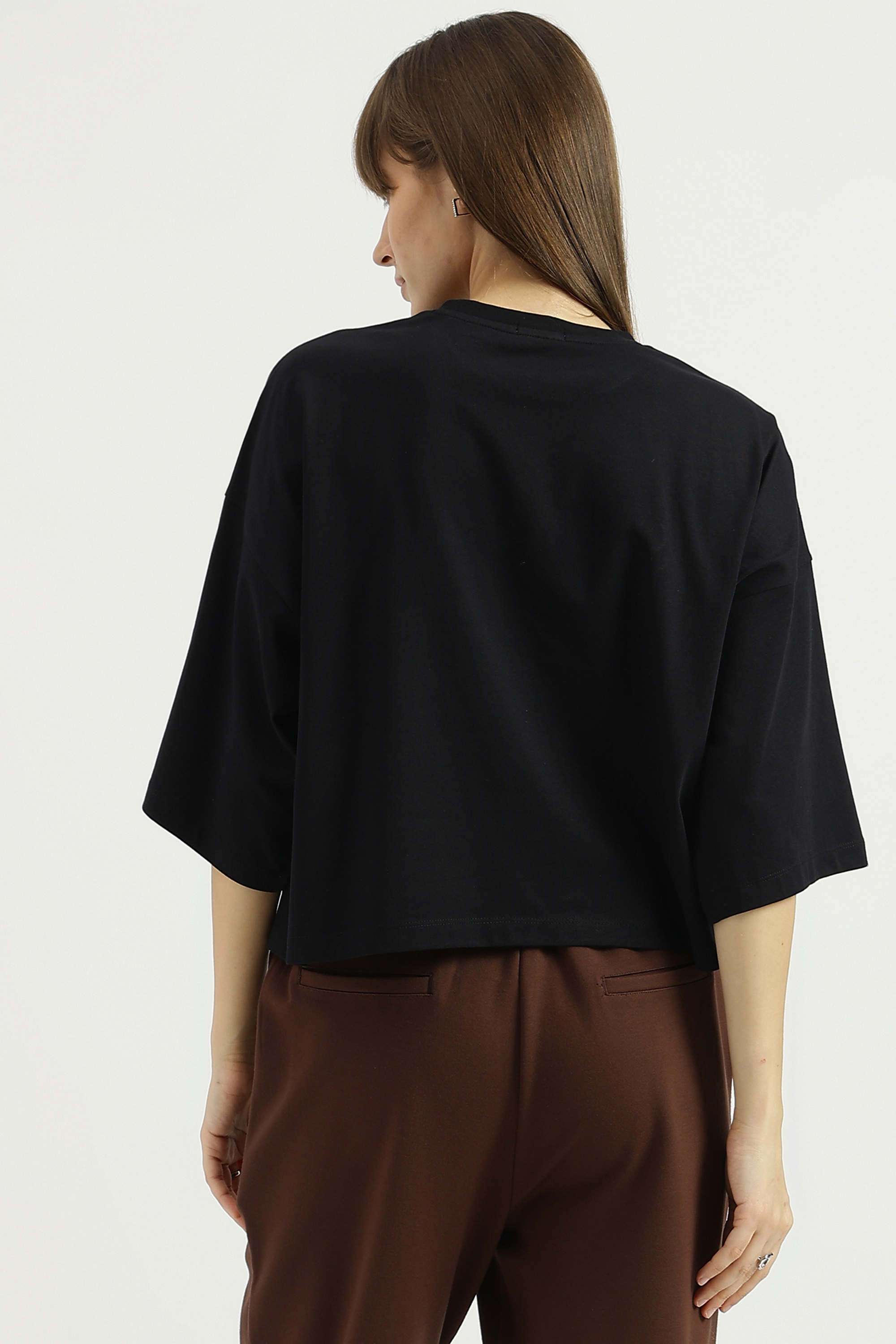 Solid-Blended-Fabric-Regular-Fit-Women-s-Top