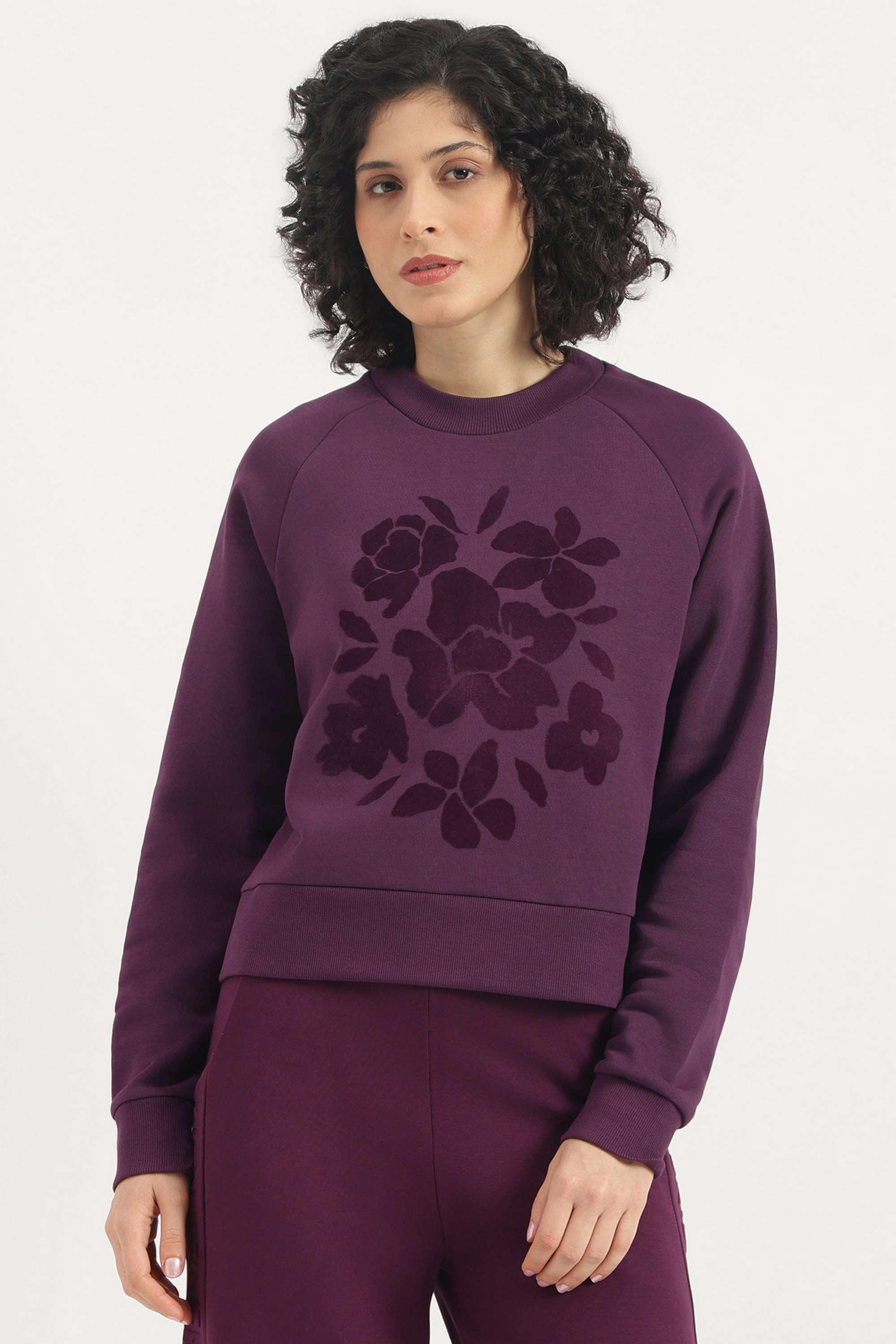 Printed-Blended-Fabric-Women-s-Sweatshirt