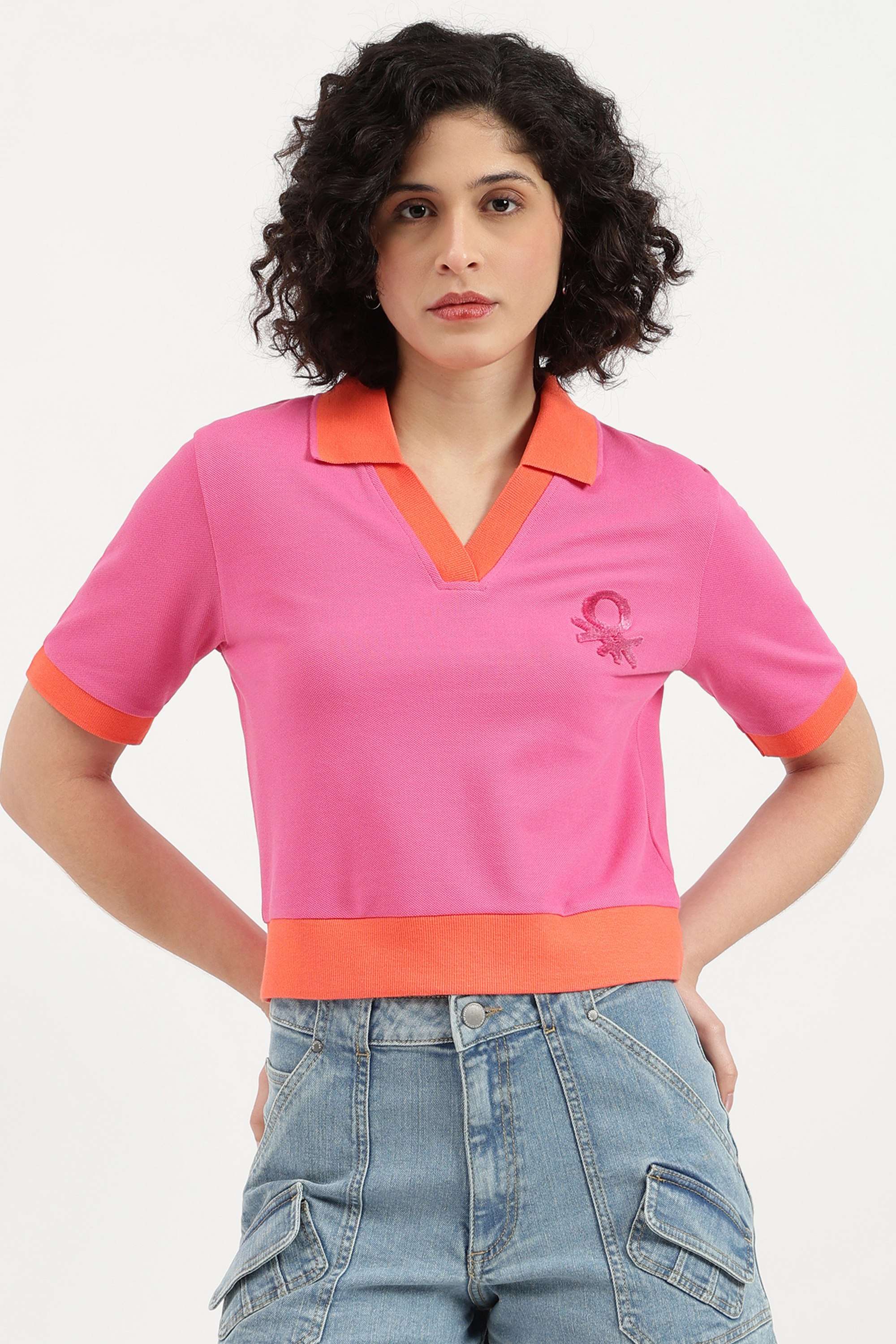 Printed-Blended-Fabric-Women-s-T-Shirt