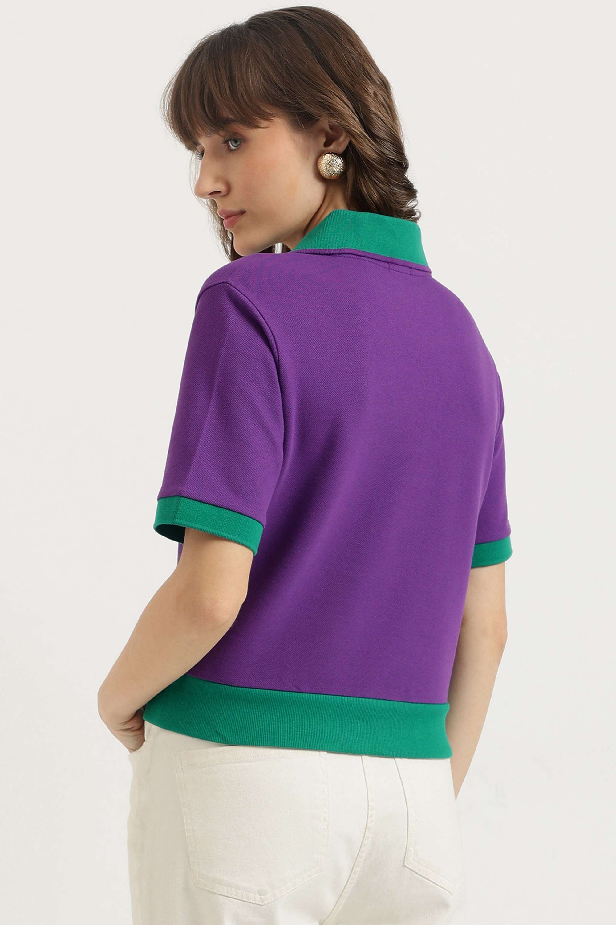 Printed-Blended-Fabric-Women-s-T-Shirt