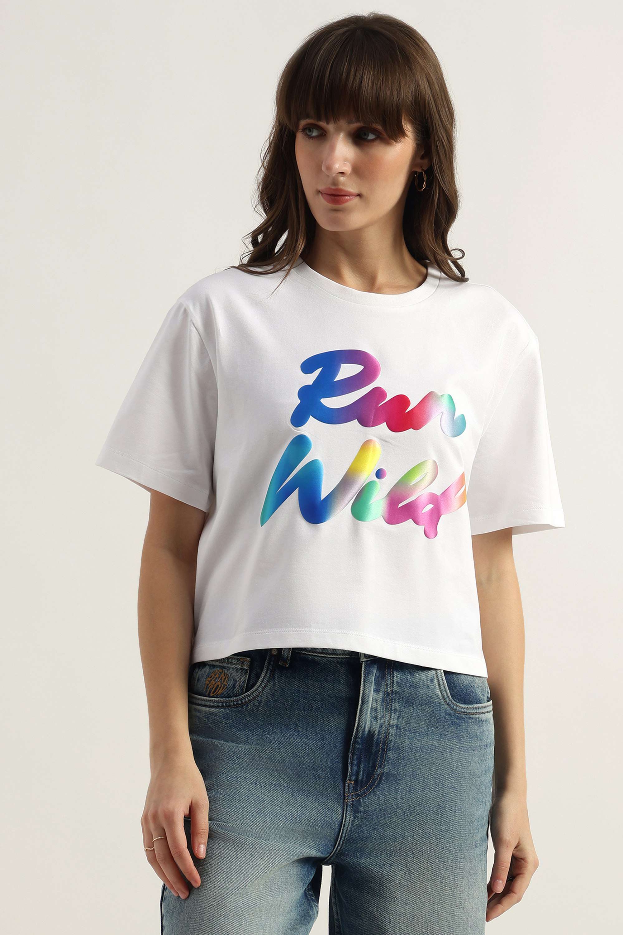 Printed-Blended-Fabric-Women-s-T-Shirt