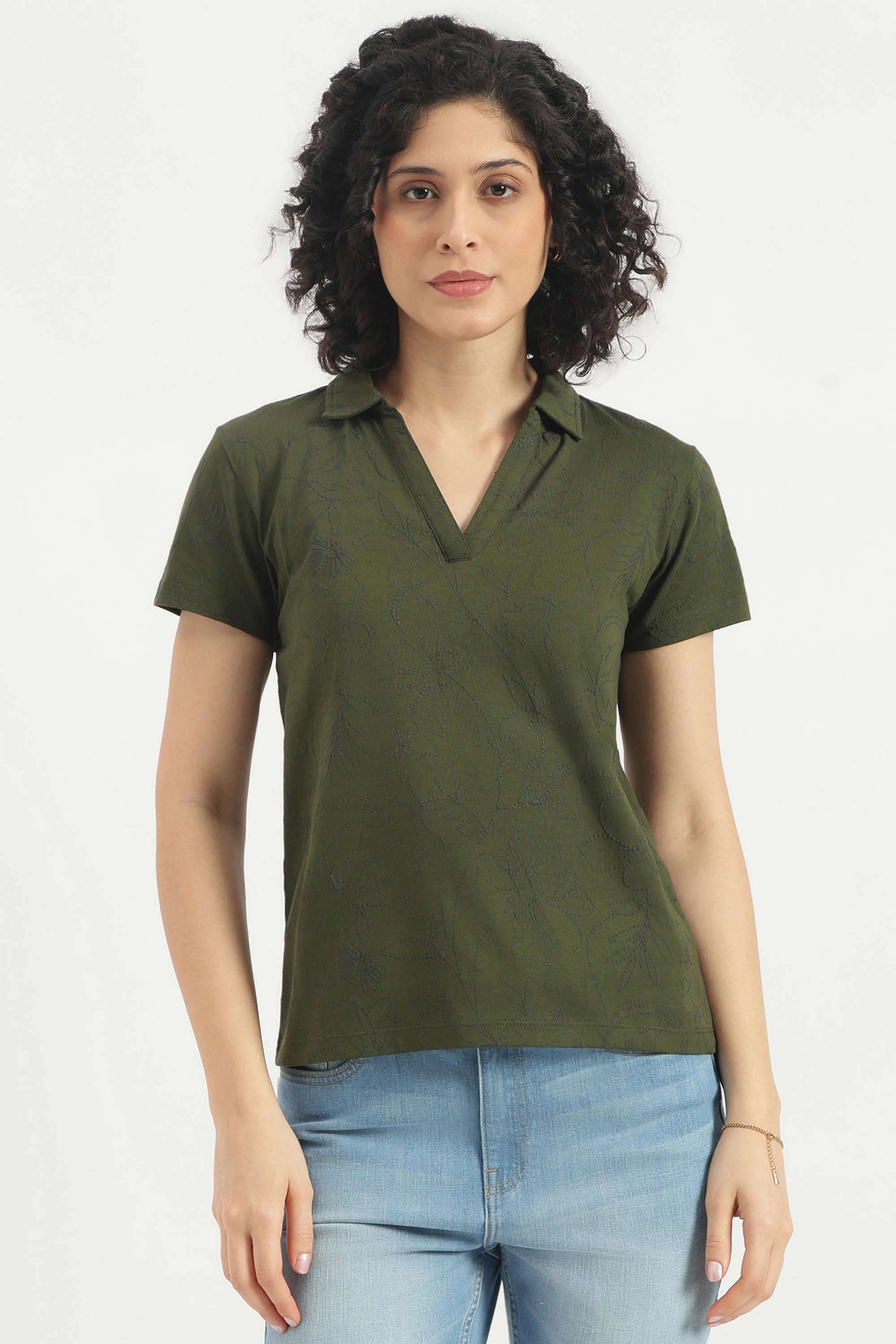 Printed-Blended-Fabric-Women-s-T-Shirt