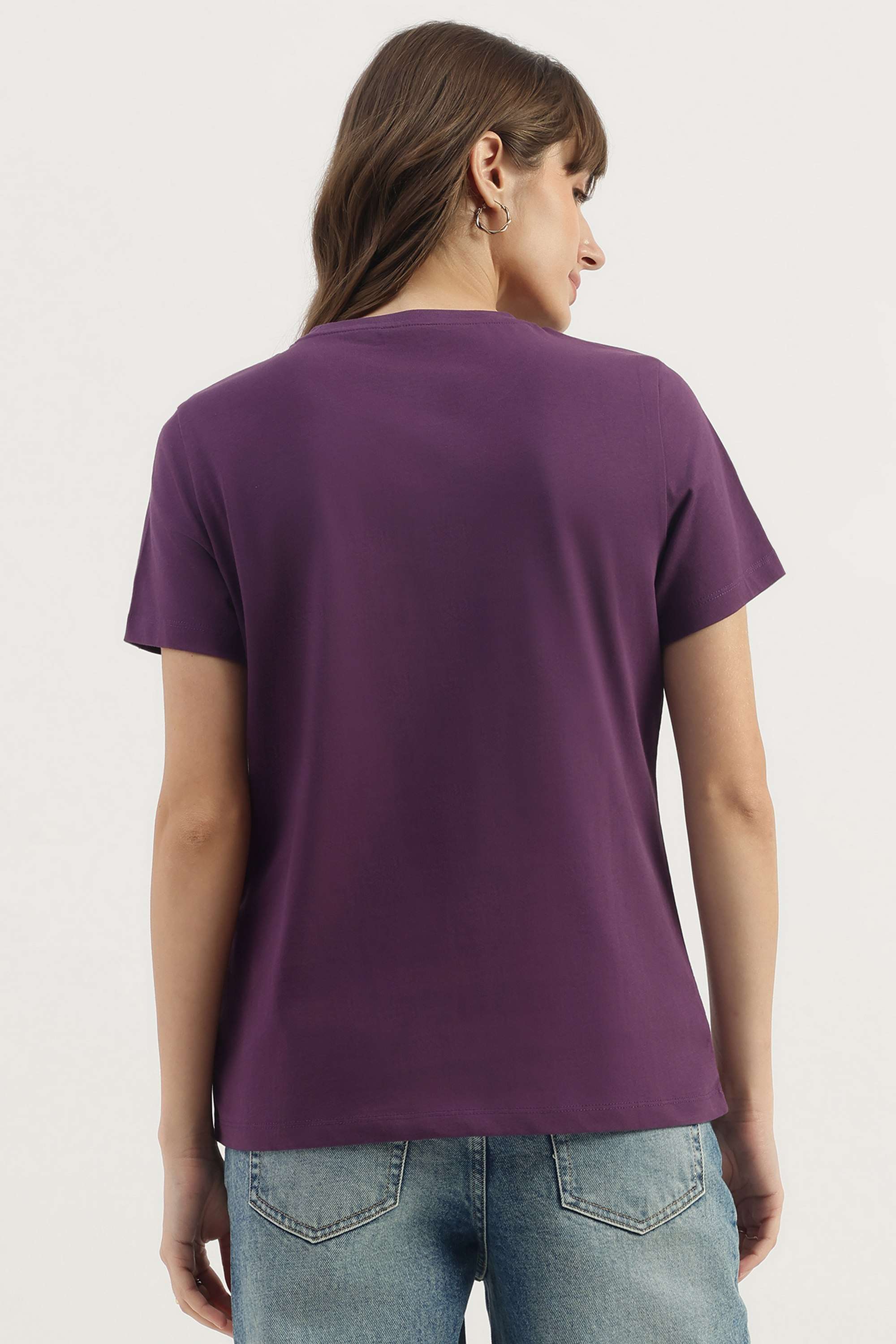 Printed-Blended-Fabric-Women-s-T-Shirt