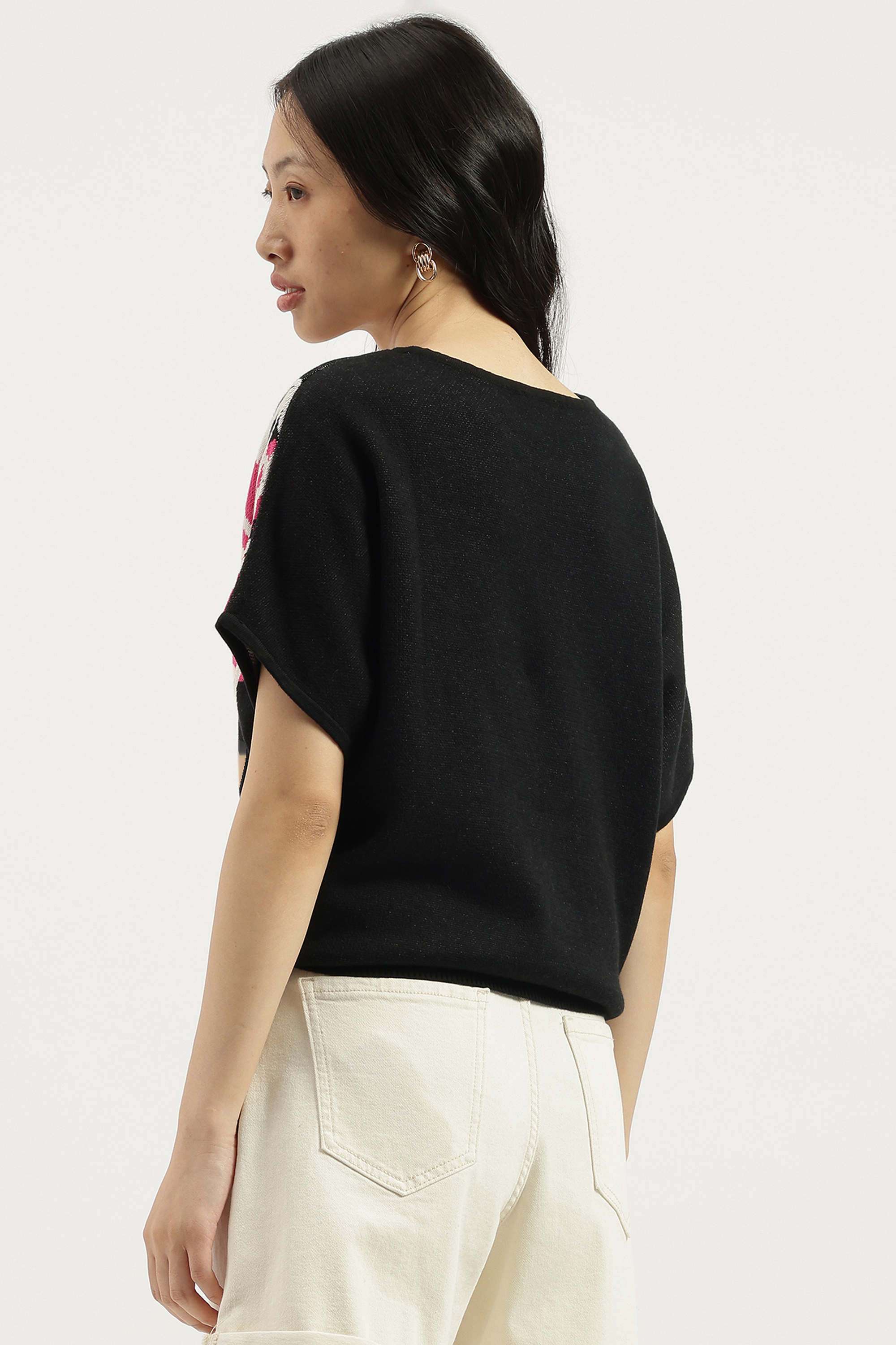 Solid-Blended-Fabric-Regular-Fit-Women-s-Sweater