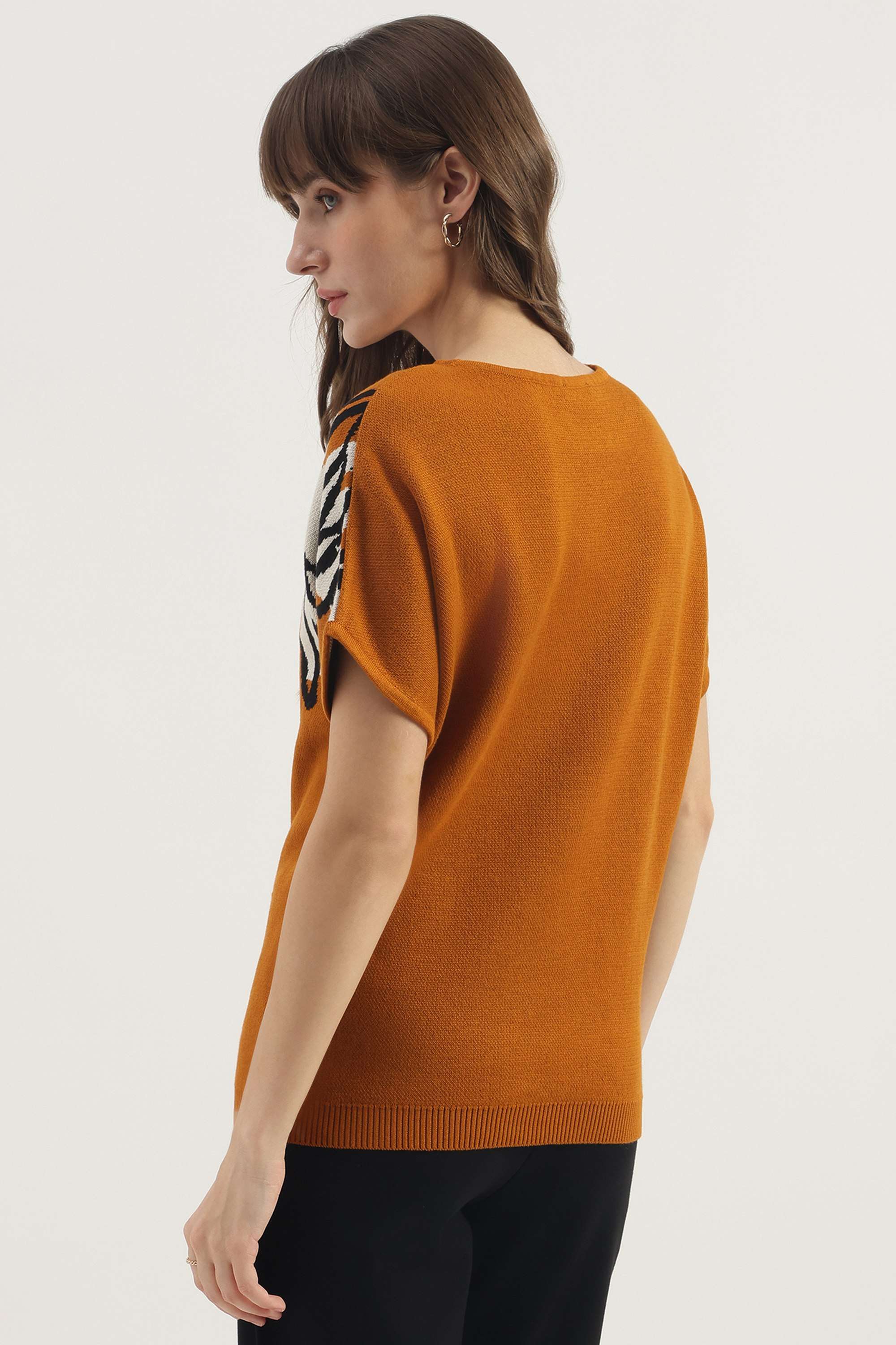 Printed-Blended-Fabric-Women-s-T-shirt