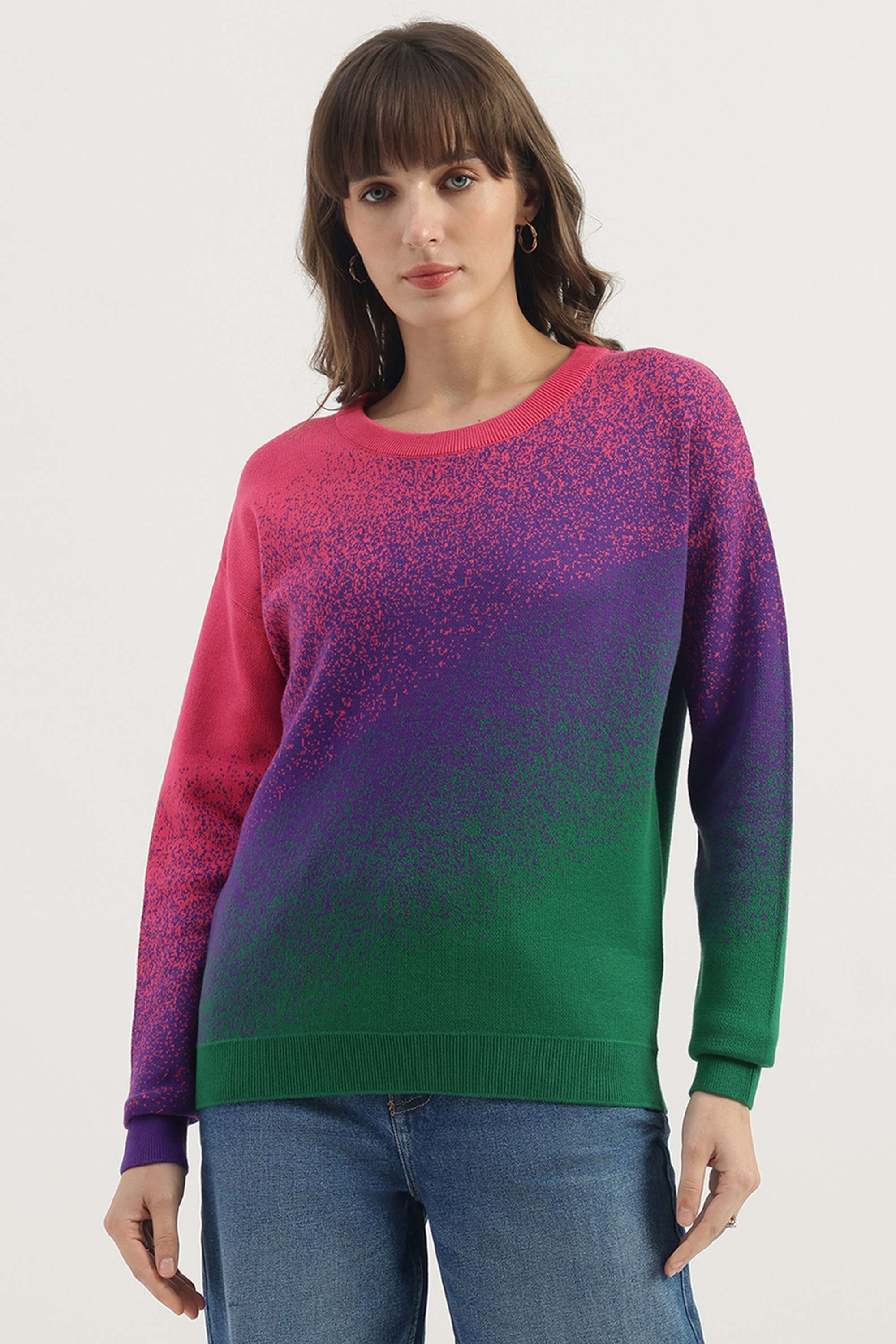 Printed-Blended-Fabric-Women-s-T-shirt