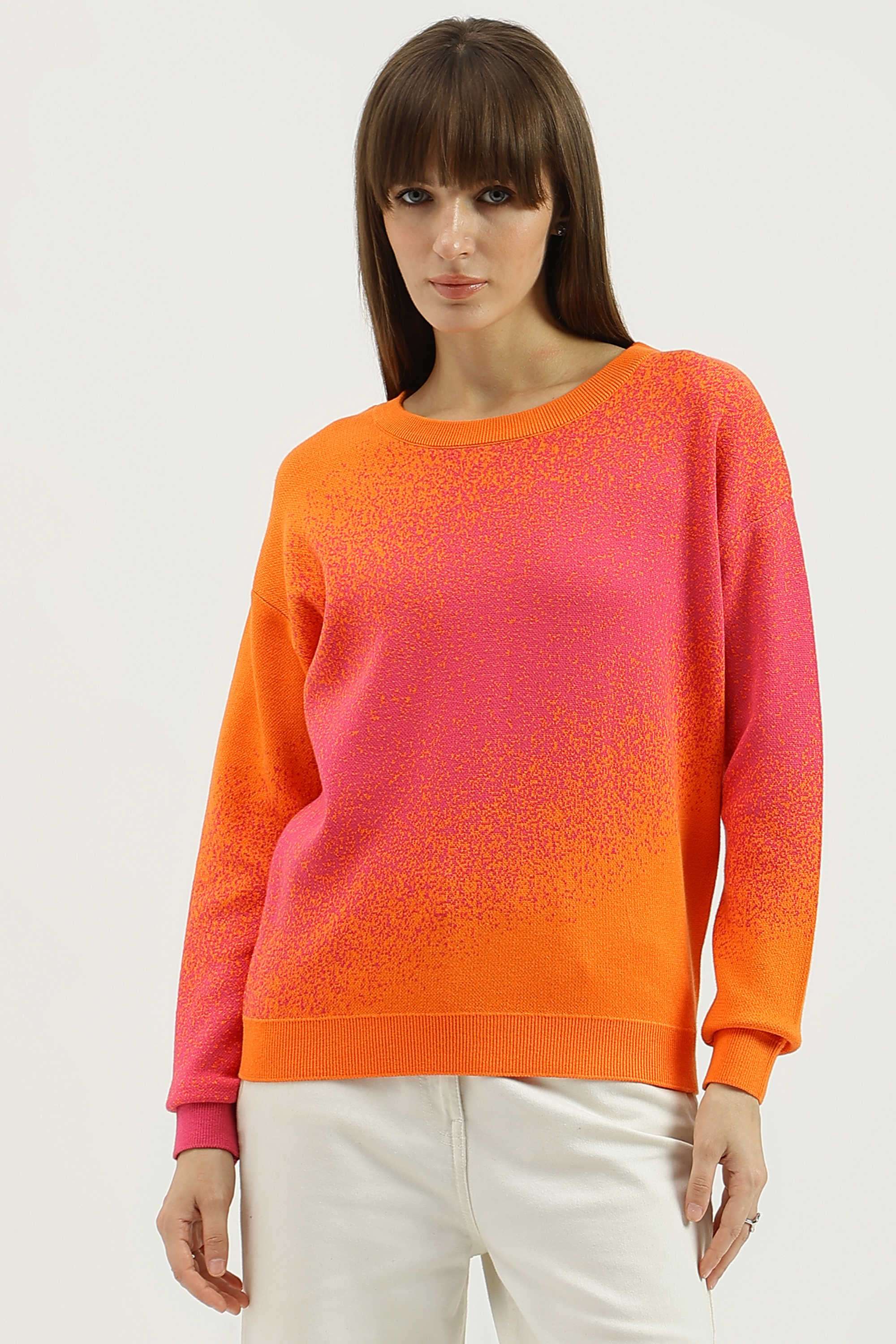 Solid-Blended-Fabric-Regular-Fit-Women-s-Sweater