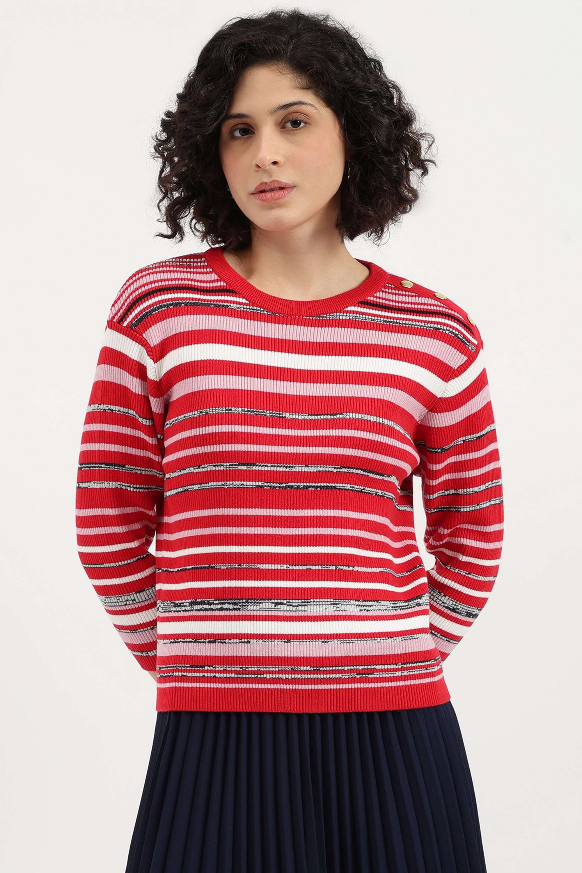 Printed-Blended-Fabric-Women-s-T-shirt