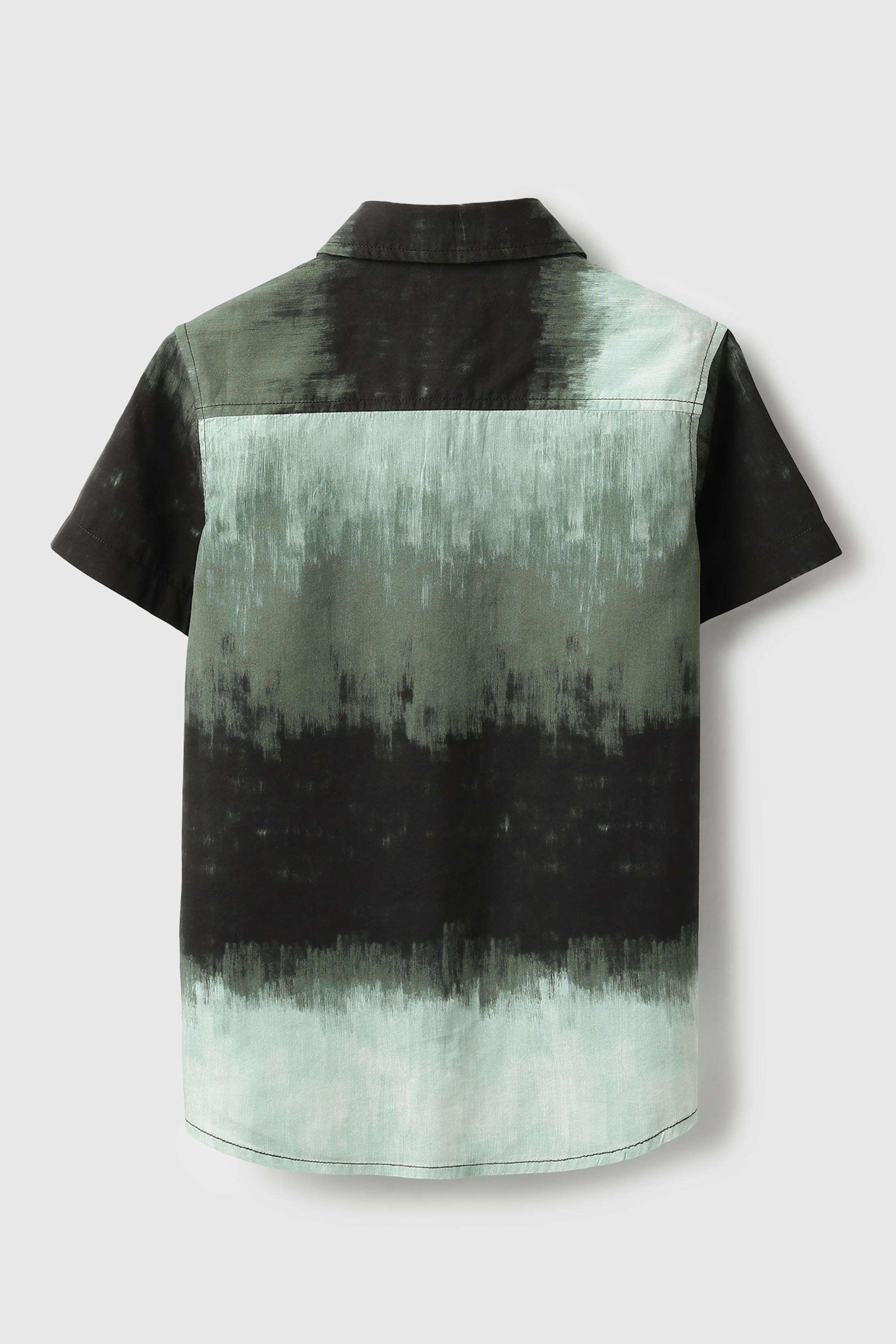 Tie-&-Dye-Blended-Fabric-Collared-Boy-s-Shirt