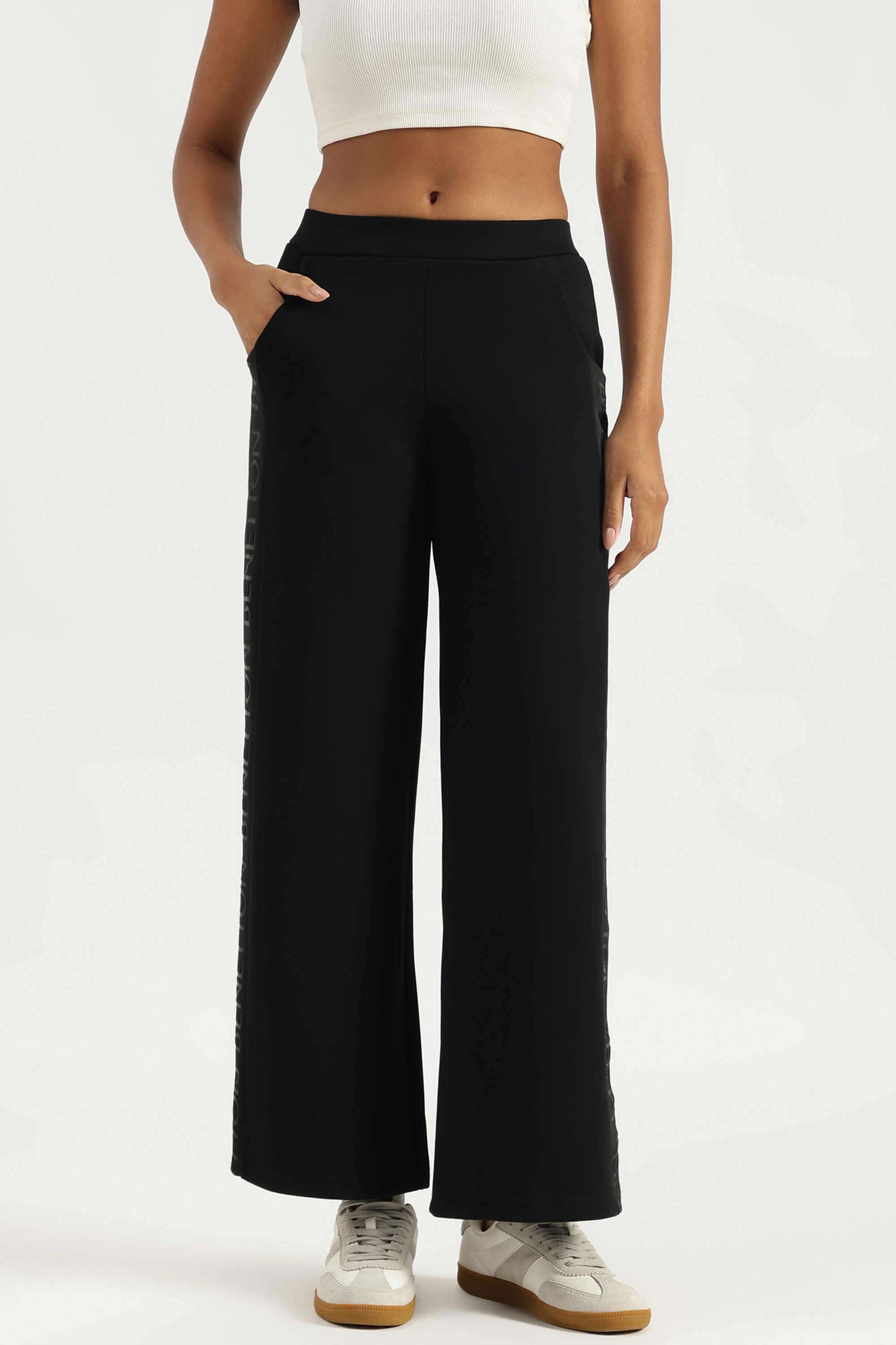 Regular-Fit-Blended-Fabric-Women-s-Casual-Wear-Pants