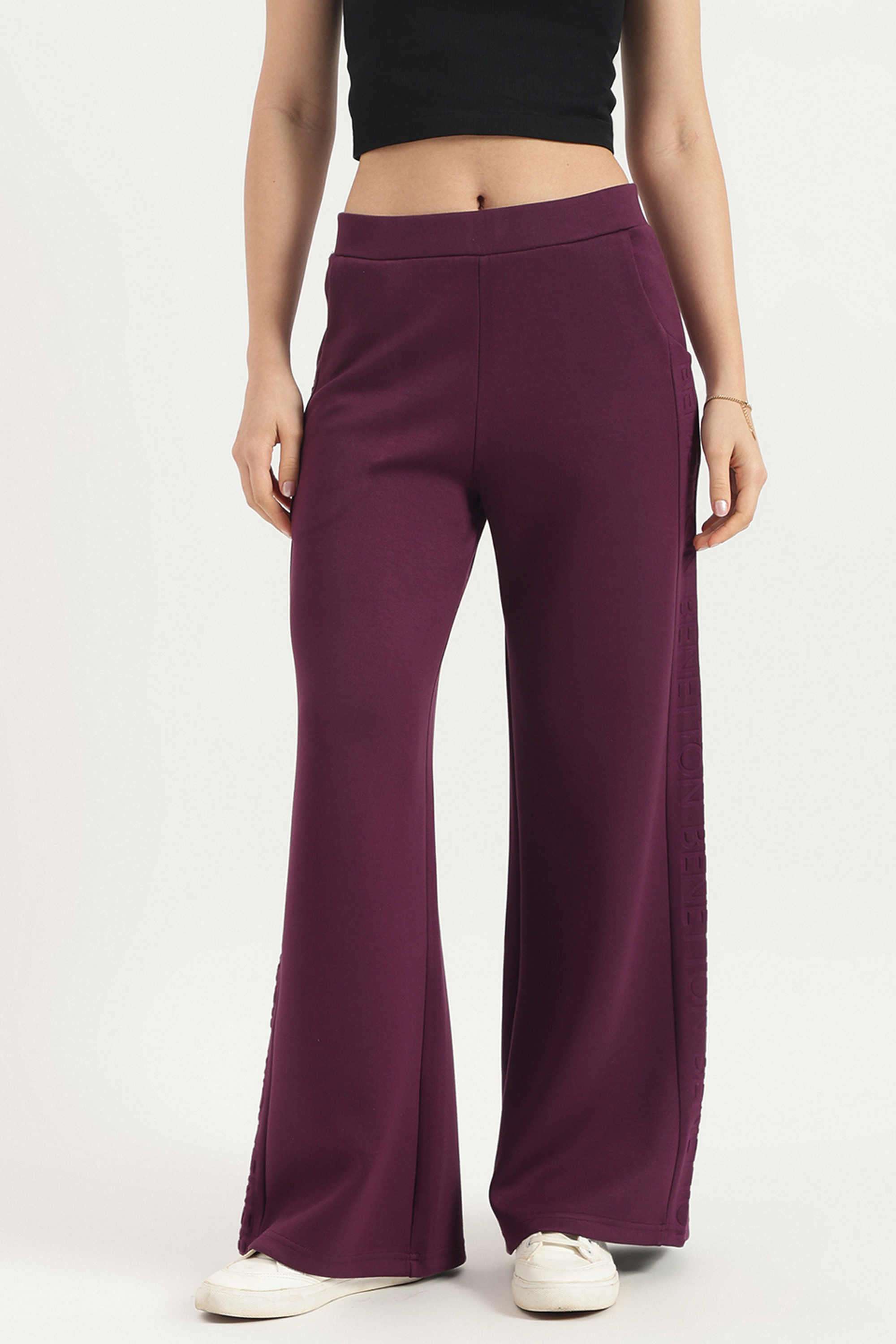 Printed-Regular-Fit-Blended-Fabric-Women-s-Casual-Wear-Pants