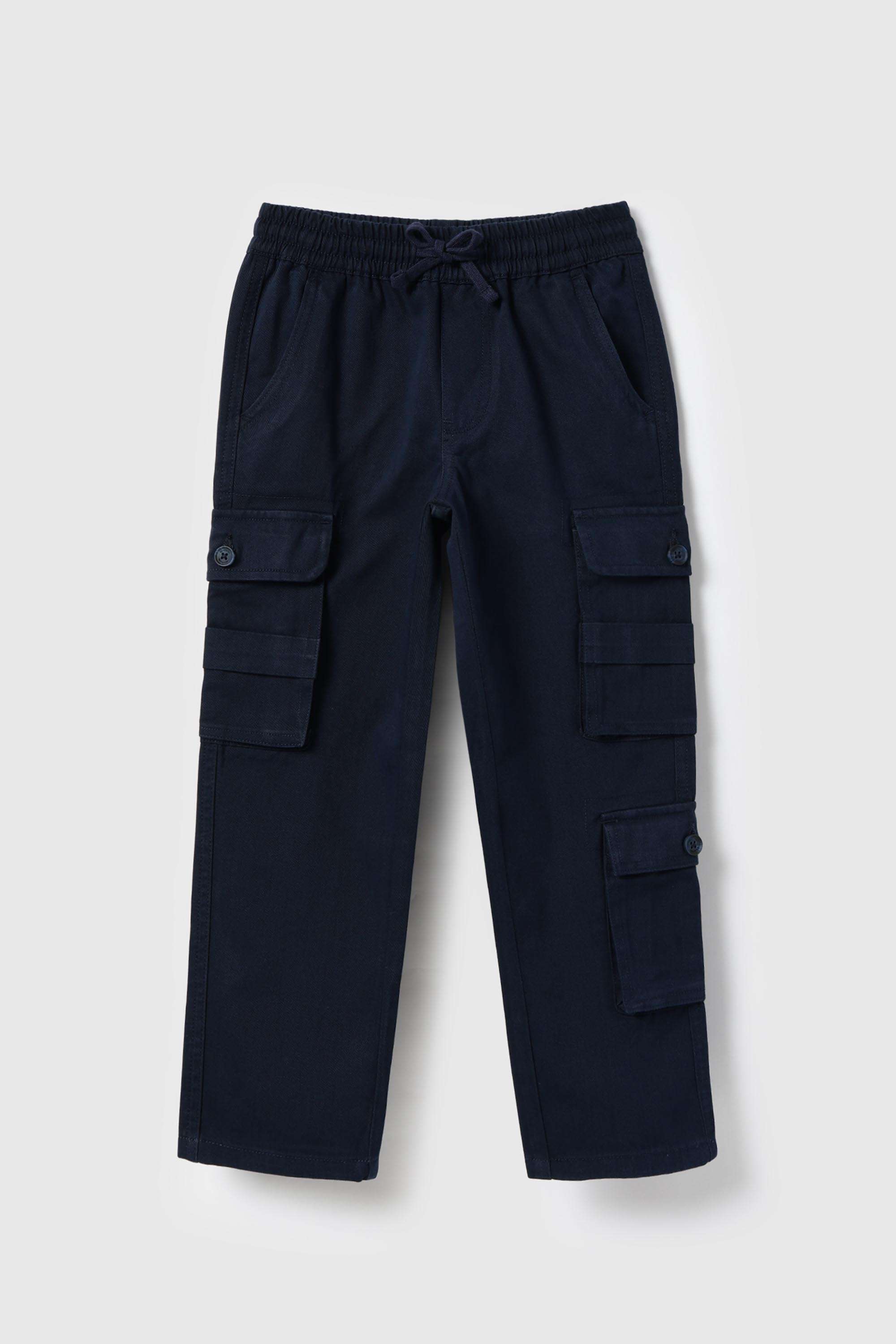 Solid-Cotton-Regular-Fit-Boy-s-Trousers