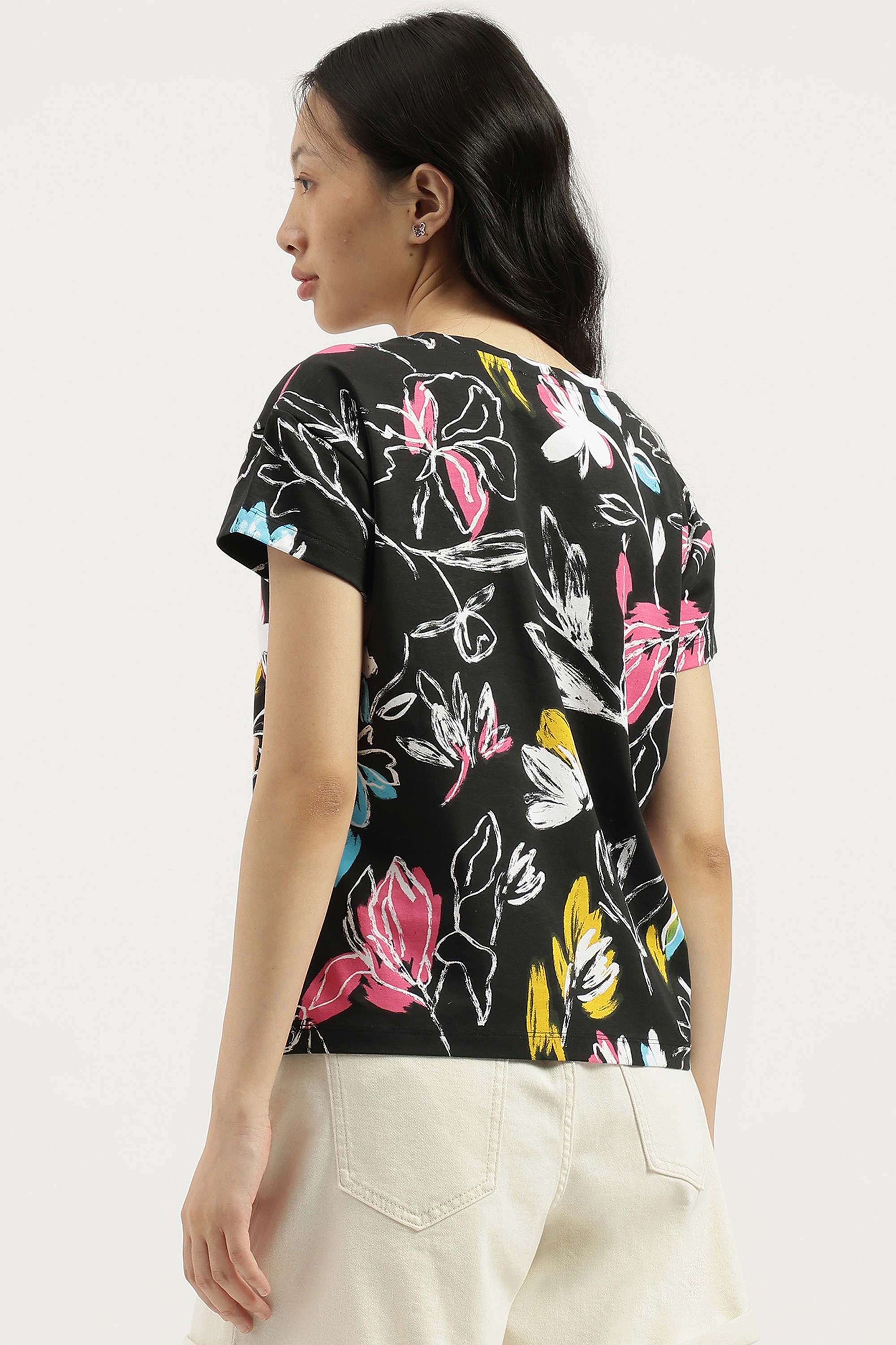 Solid-Blended-Fabric-Regular-Fit-Women-s-Top