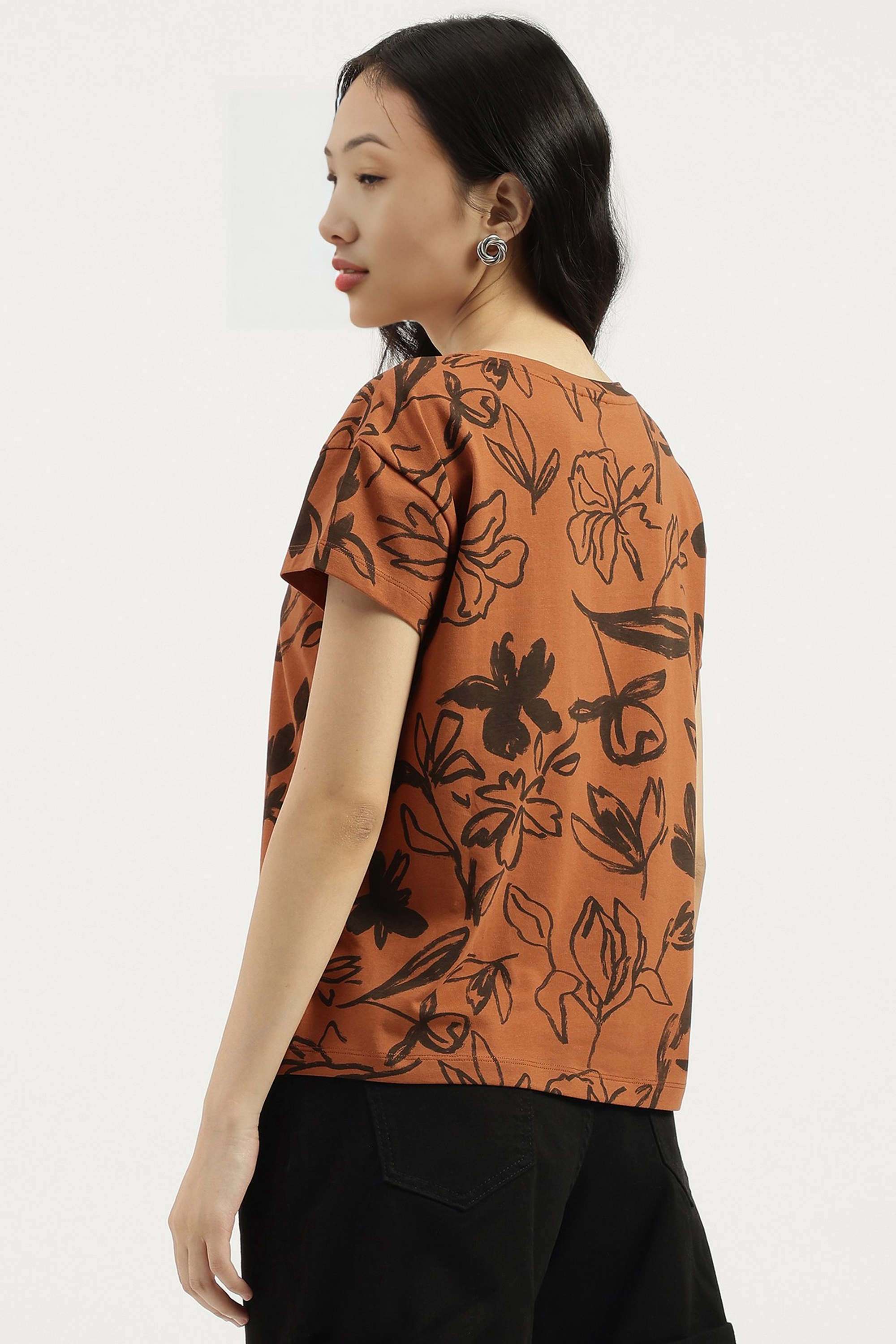 Solid-Blended-Fabric-Regular-Fit-Women-s-Top