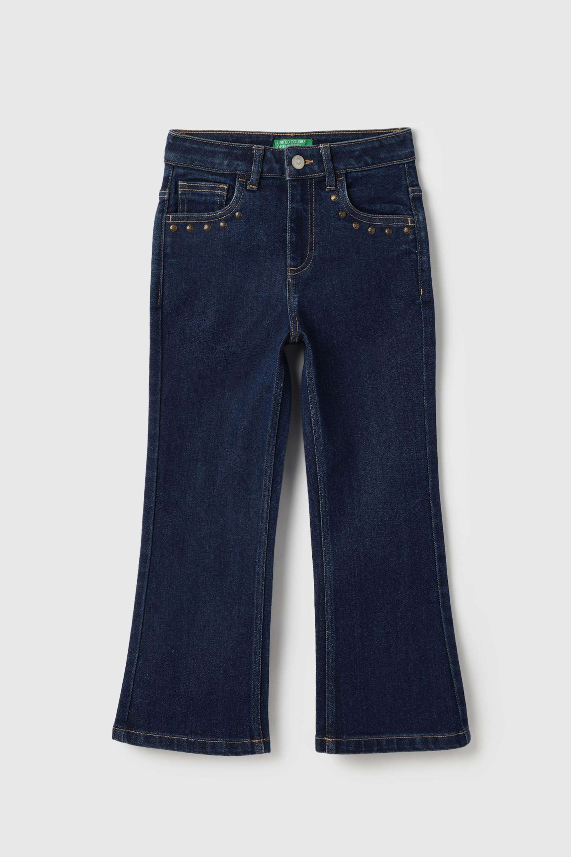 Solid-Blended-Fabric-Regular-Fit-Girl-s-Jeans