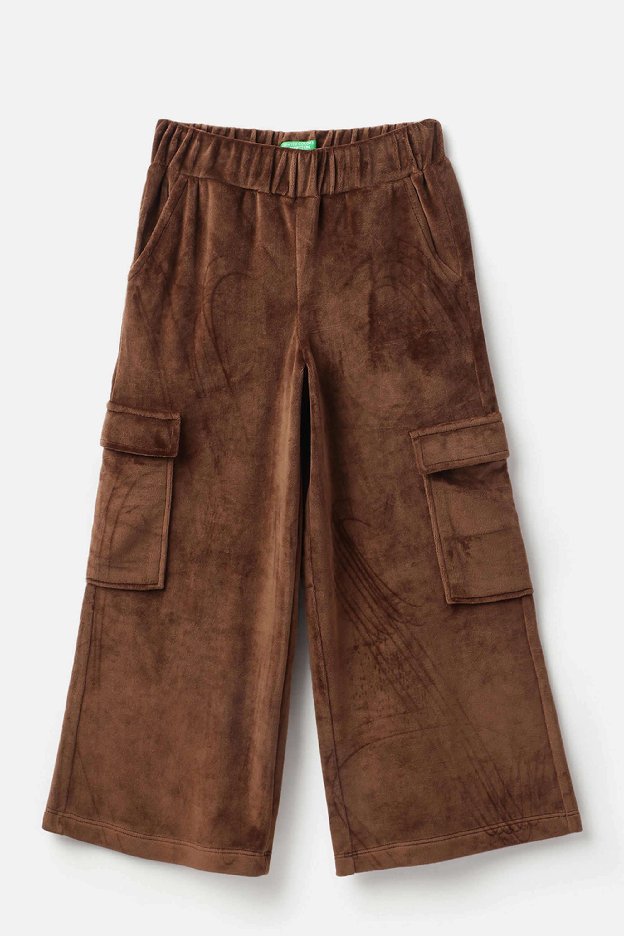 Solid-Polyester-Regular-Fit-Girls-Cargo-Tracks