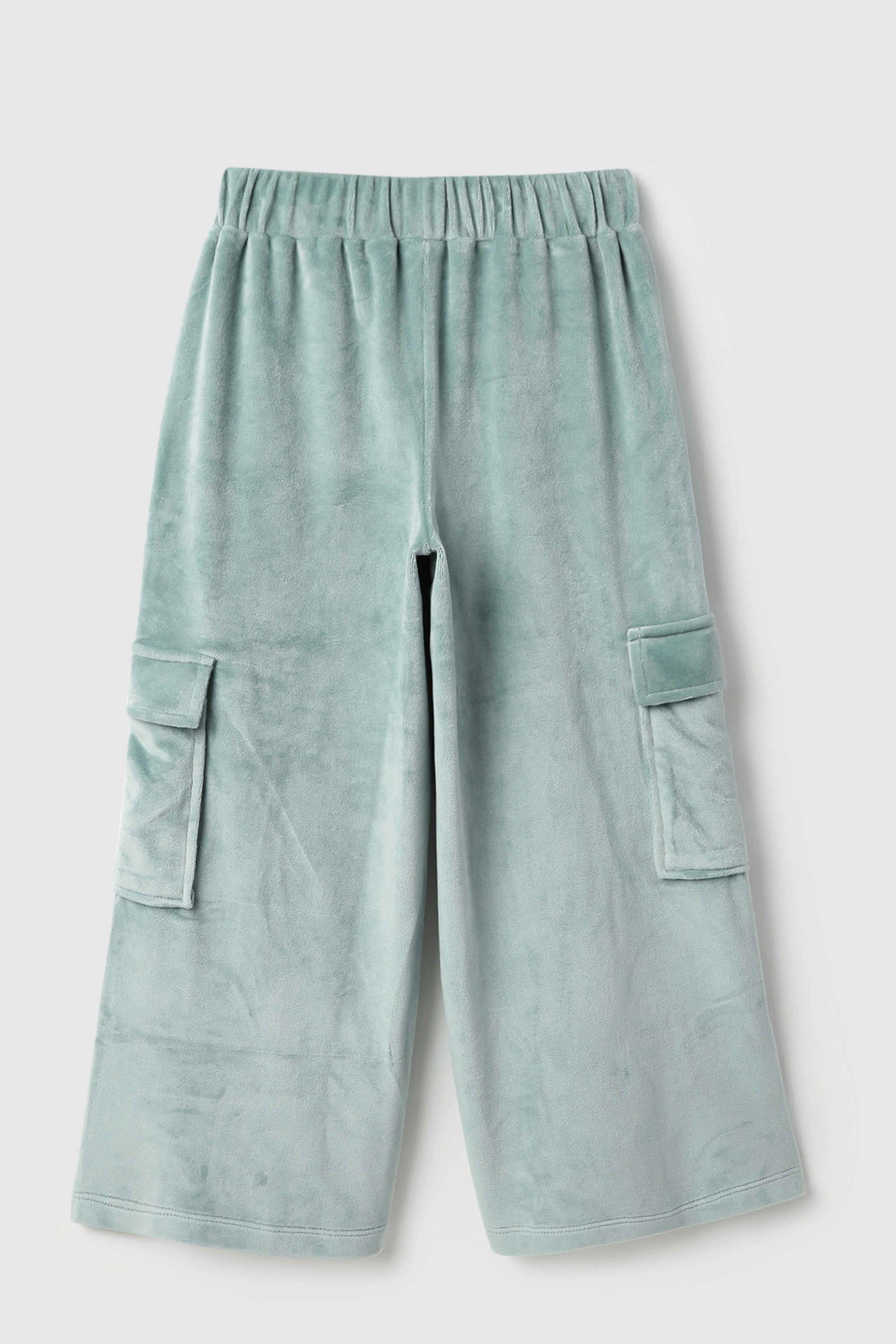 Solid-Polyester-Regular-Fit-Girls-Cargo-Tracks