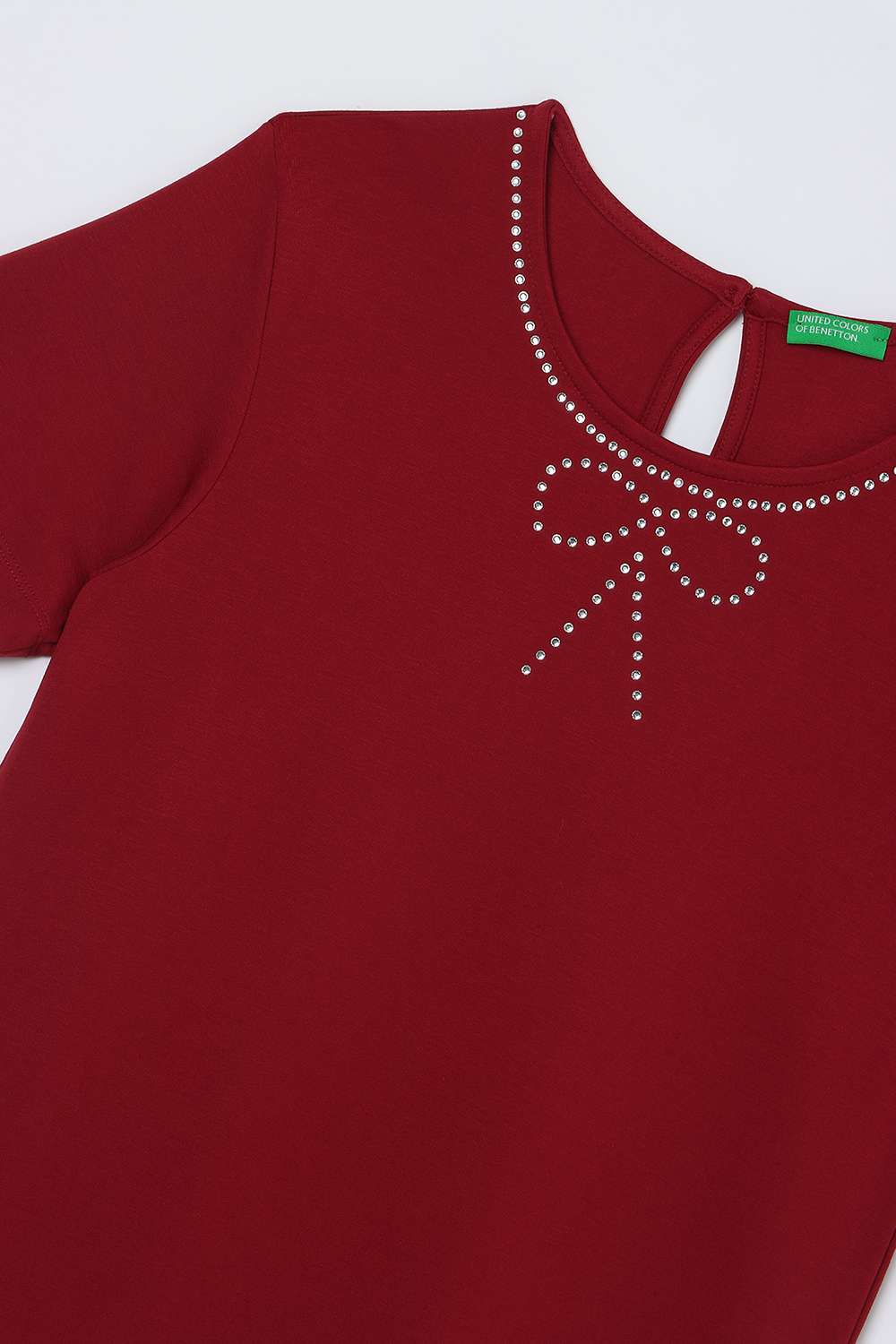 Solid-Cotton-Round-Neck-Girls-Casual-Wear-Dress