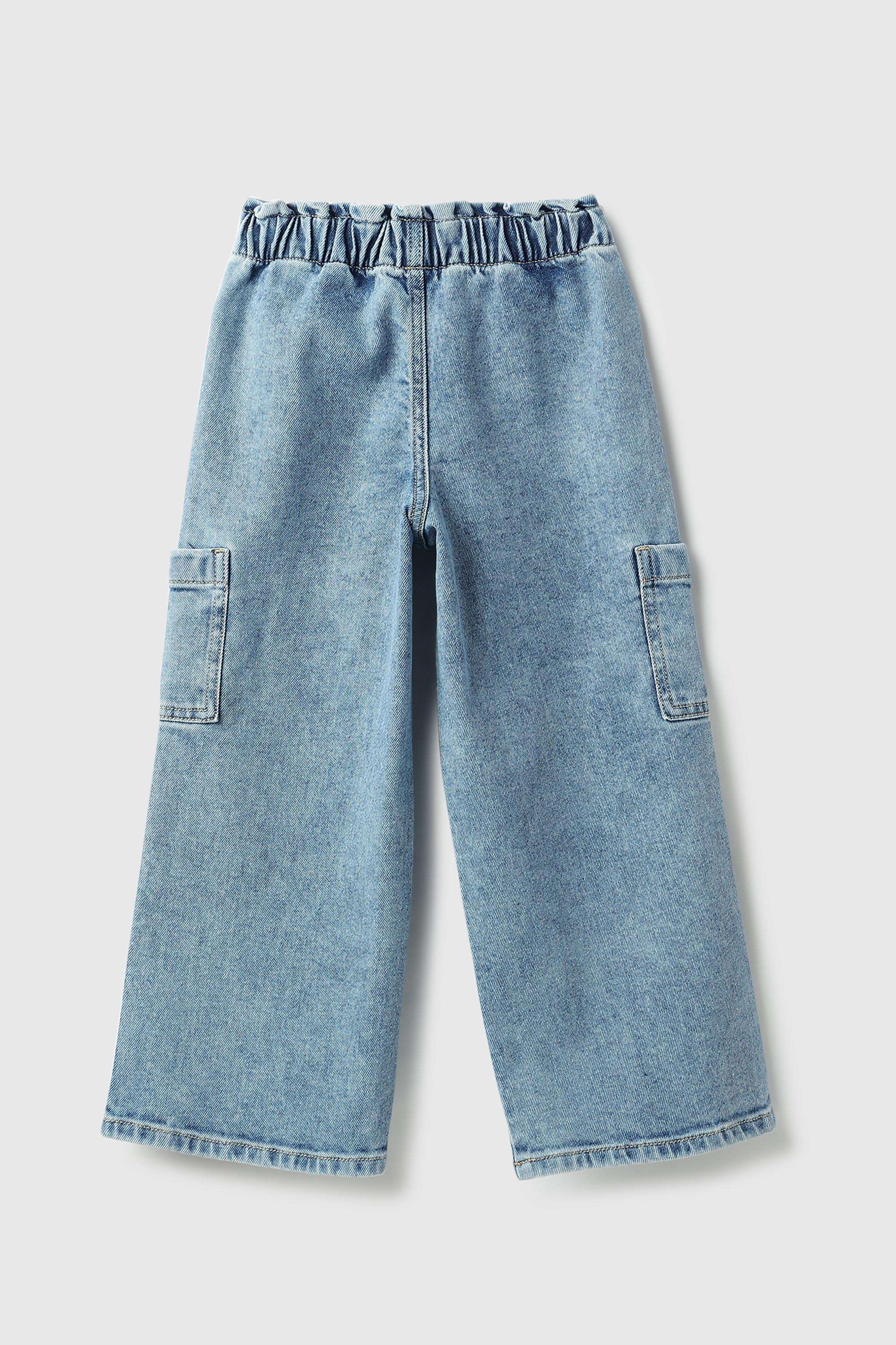 Solid-Blended-Fabric-Regular-Fit-Girl-s-Jeans