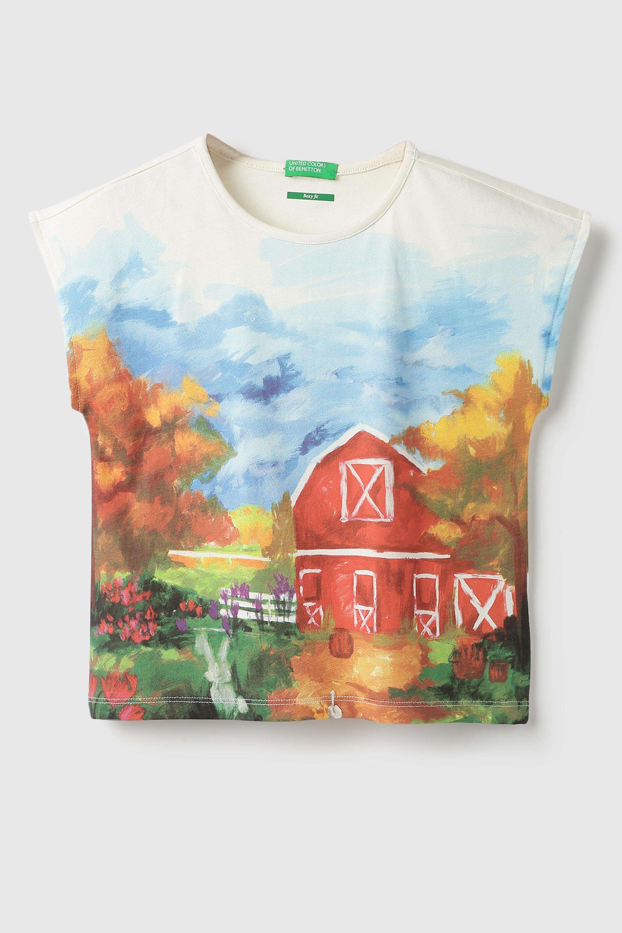 Graphic-Print-Cotton-Round-Neck-Girl-s-T-Shirt