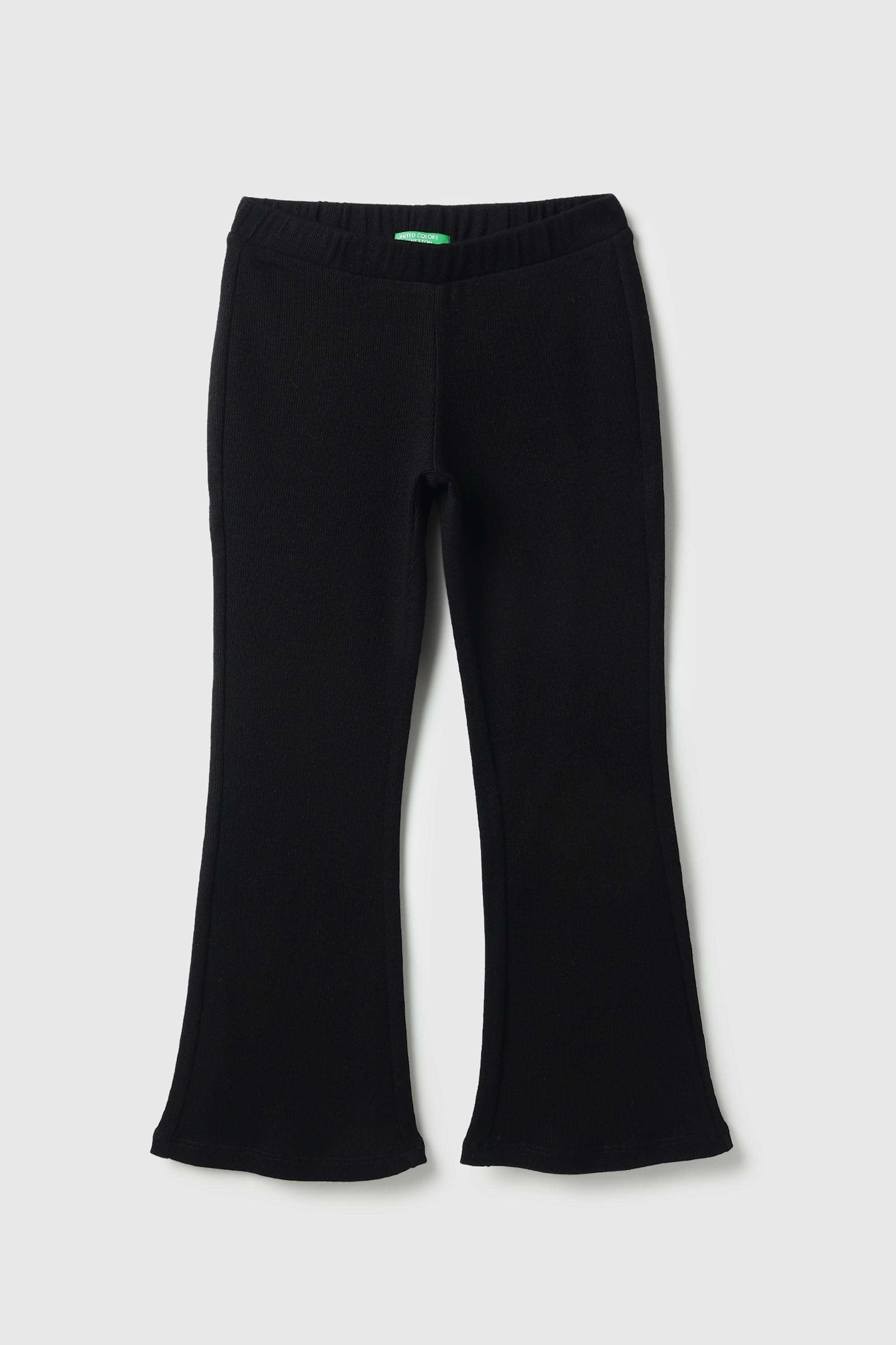 Solid-Blended-Fabric-Regular-Fit-Girl-s-Leggings