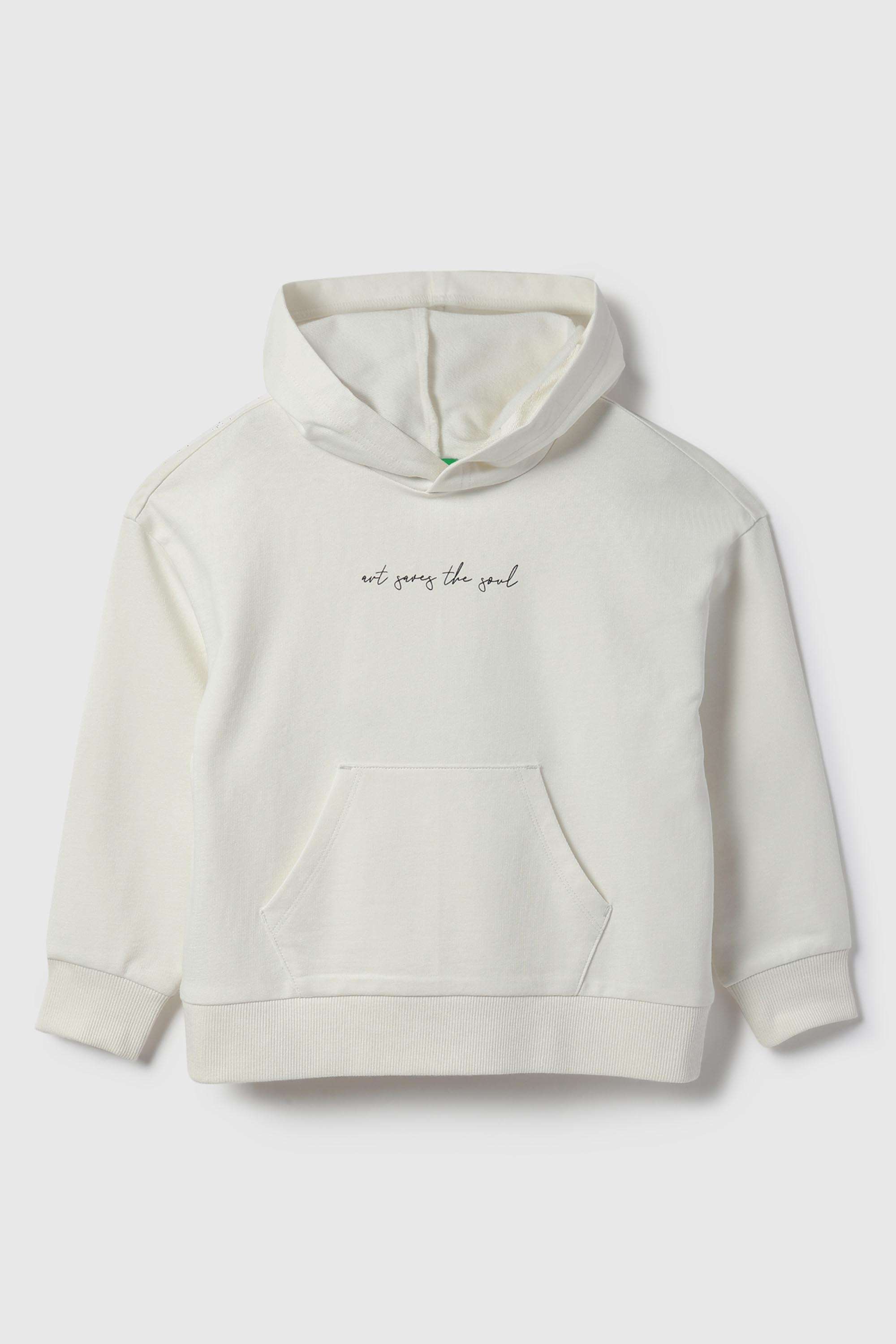 Typographic-Cotton-Hooded-Girls-Sweatshirt