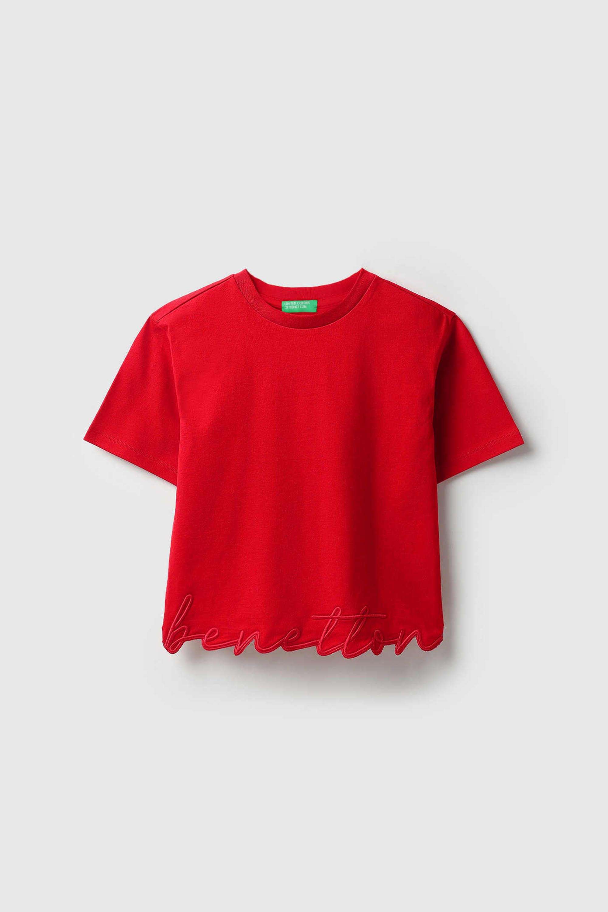Solid-Cotton-Round-Neck-Girls-T-Shirt