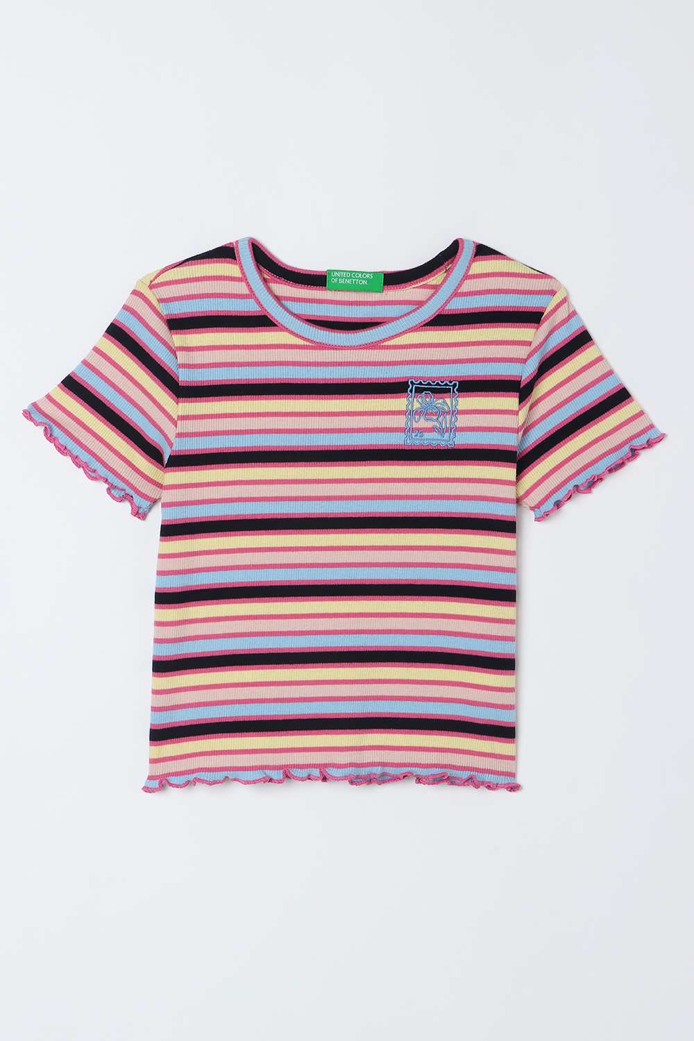 Solid-Blended-Fabric-Round-Neck-Unisex-Top