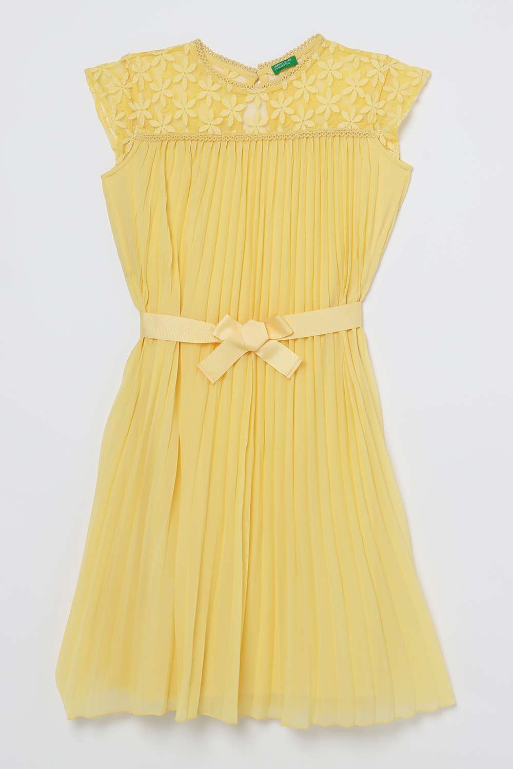 Solid-Polyester-Round-Neck-Girls-Casual-Wear-Dress