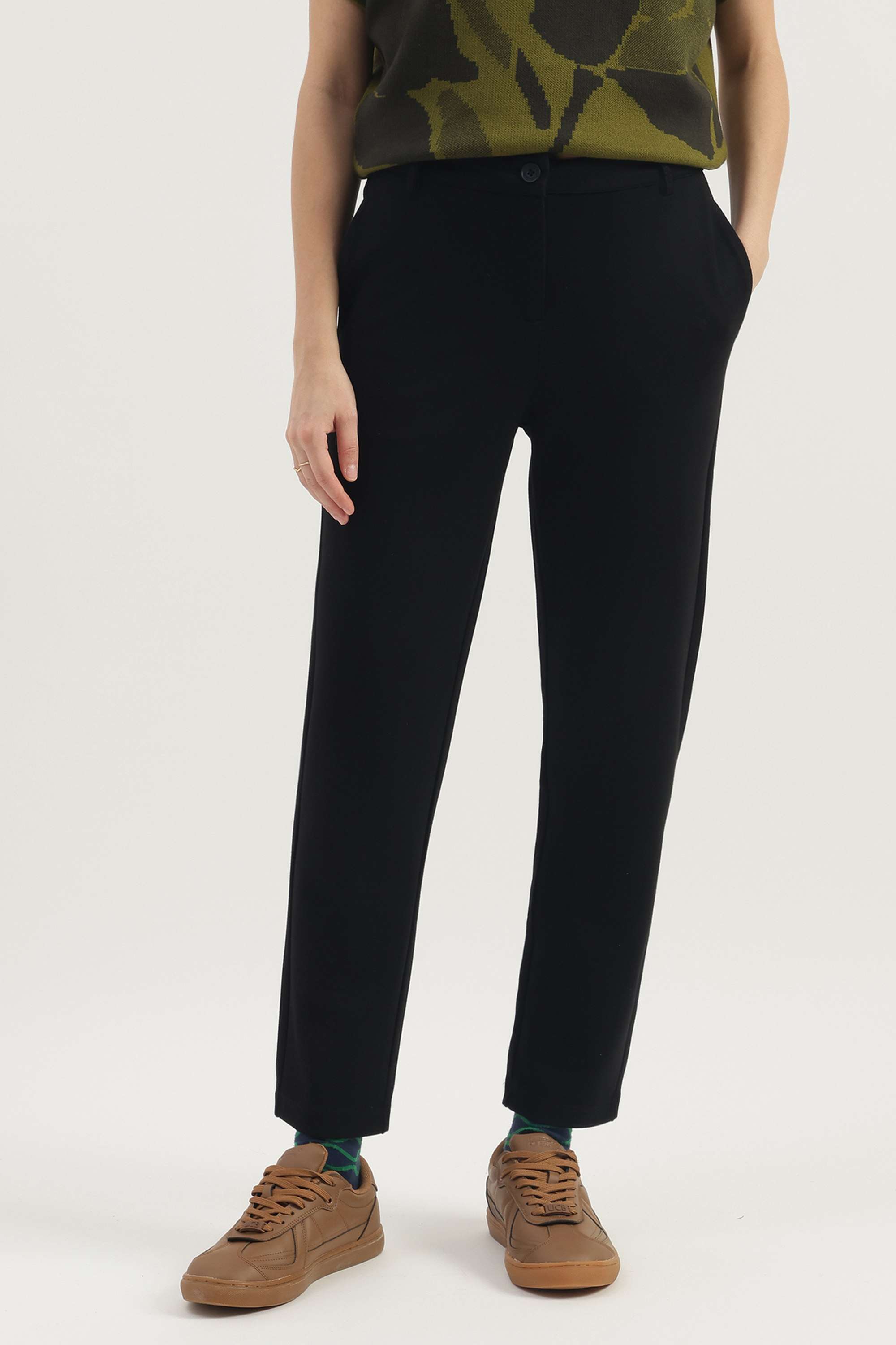 Printed-Regular-Fit-Blended-Fabric-Women-s-Casual-Wear-Pants