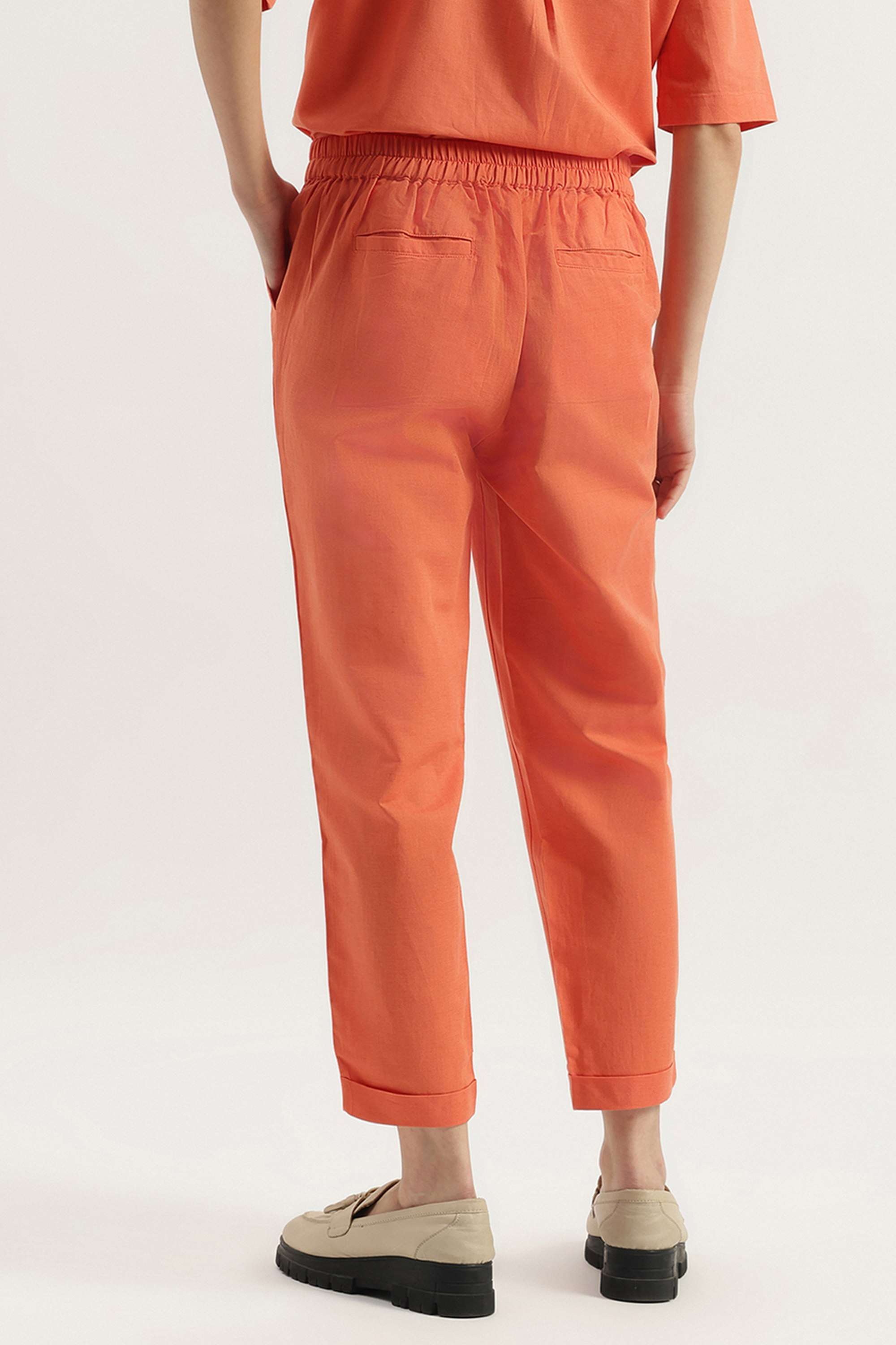 Printed-Regular-Fit-Blended-Fabric-Women-s-Casual-Wear-Pants