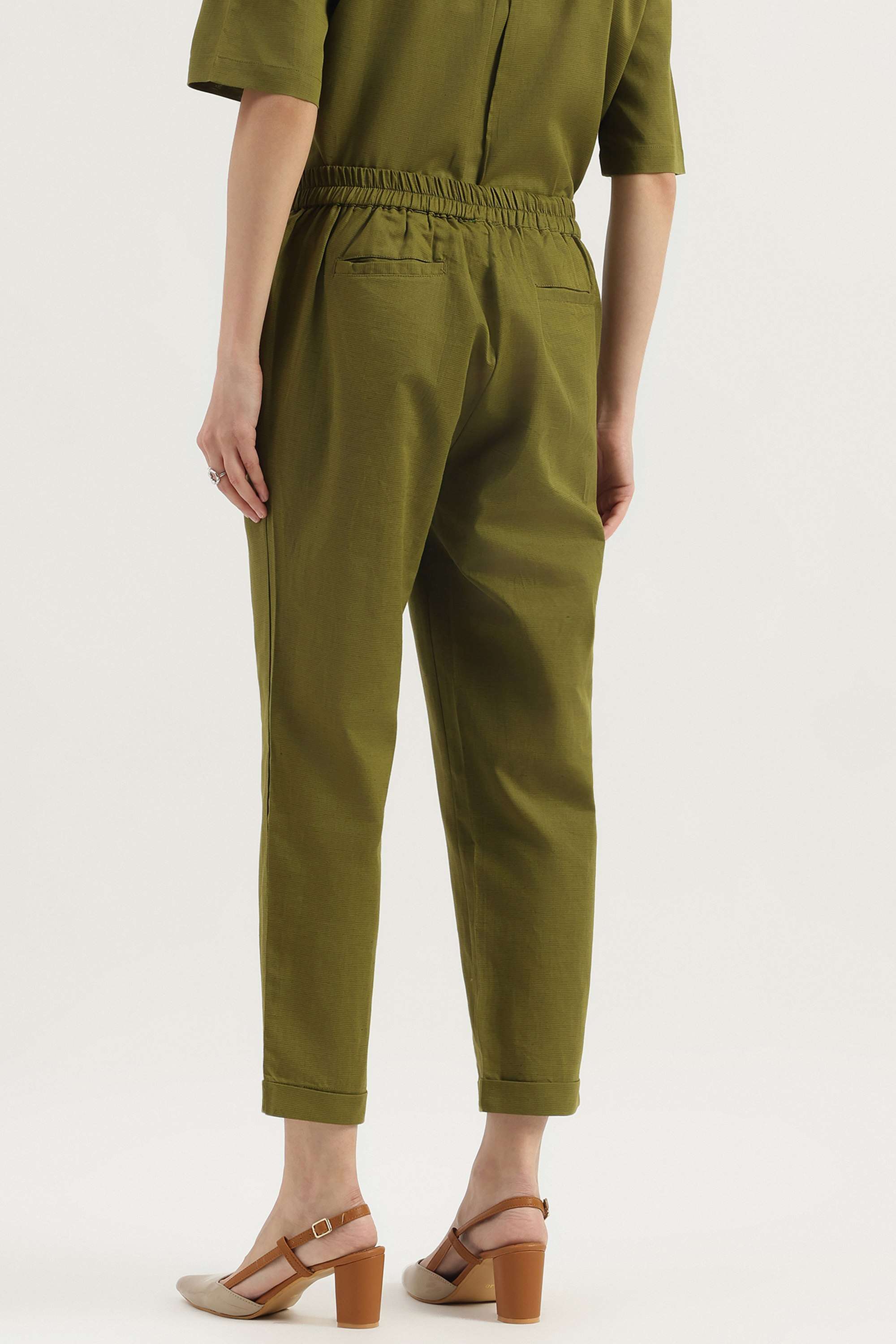 Printed-Regular-Fit-Blended-Fabric-Women-s-Casual-Wear-Pants