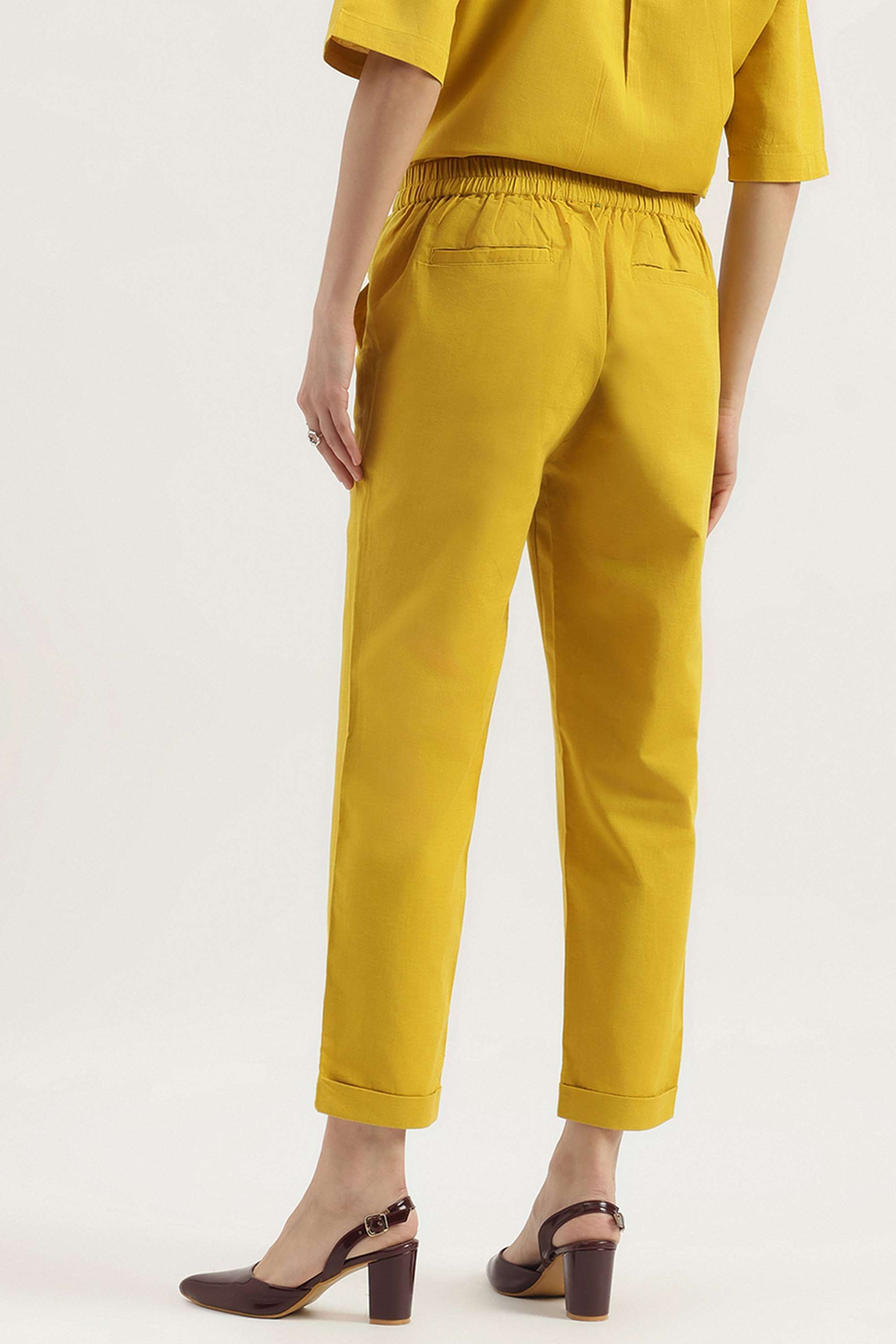 Printed-Regular-Fit-Blended-Fabric-Women-s-Casual-Wear-Pants