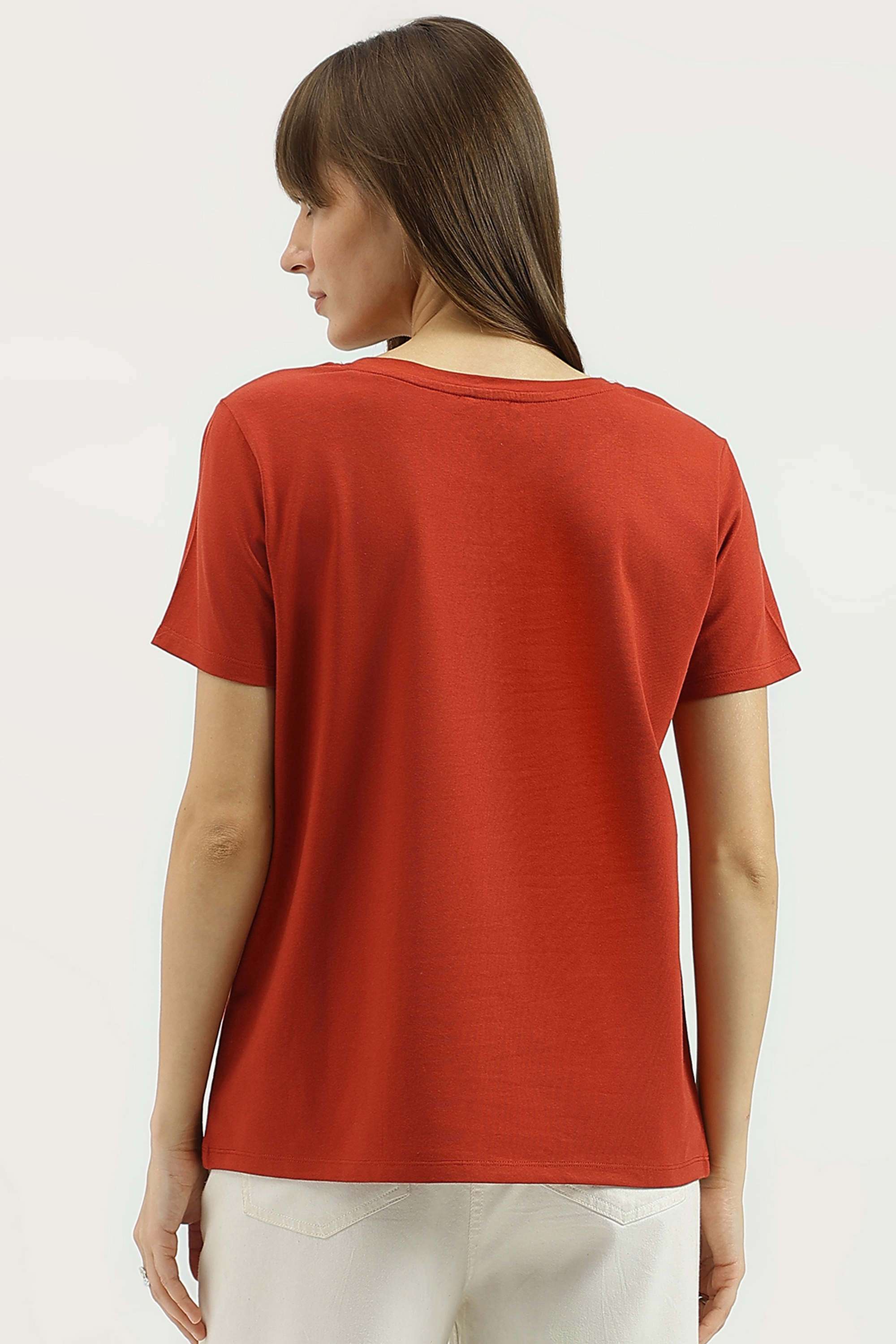 Solid-Blended-Fabric-Regular-Fit-Women-s-Top