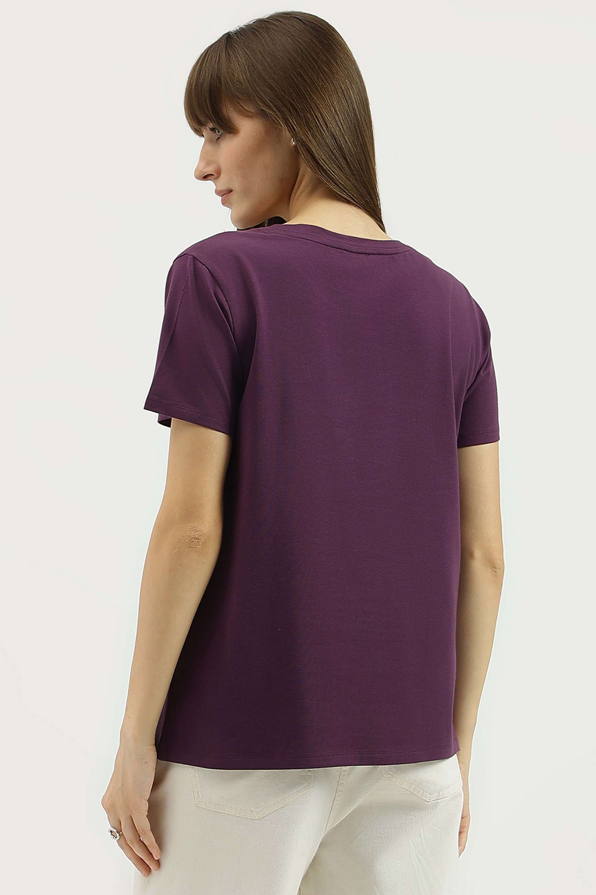 Solid-Blended-Fabric-Regular-Fit-Women-s-Top