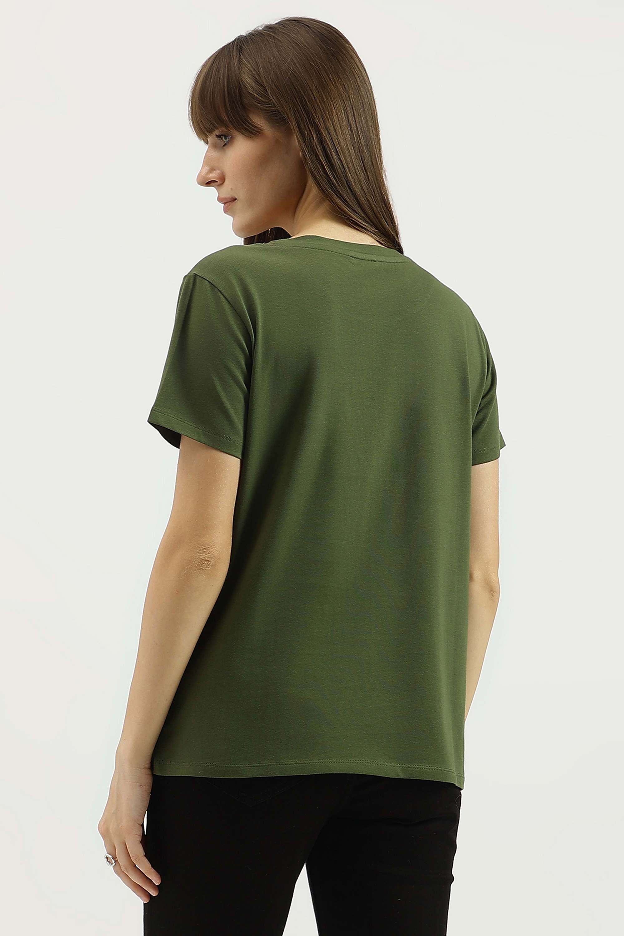 Solid-Blended-Fabric-Regular-Fit-Women-s-Top