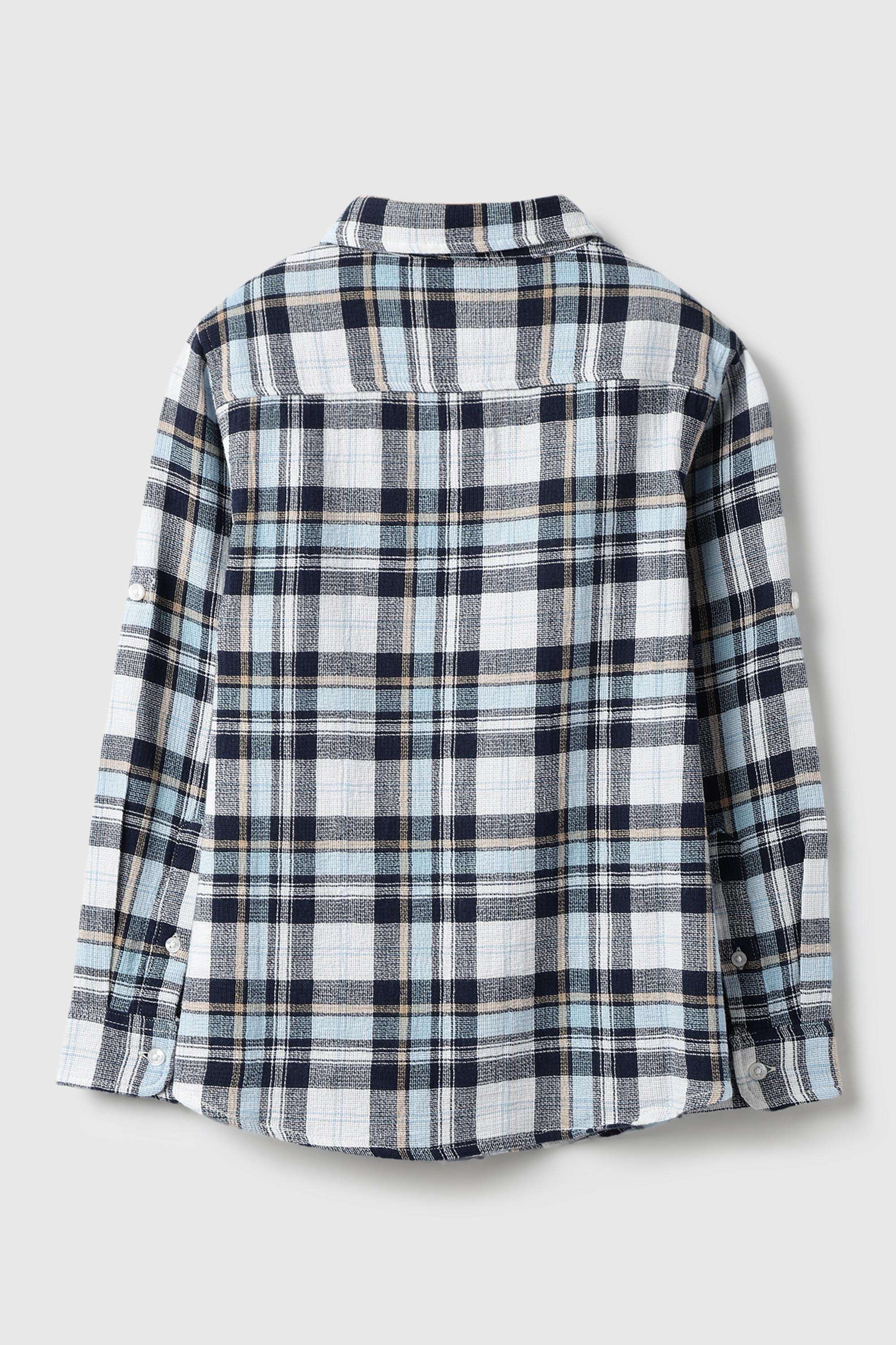 Checks-Blended-Fabric-Collared-Boys-Shirt