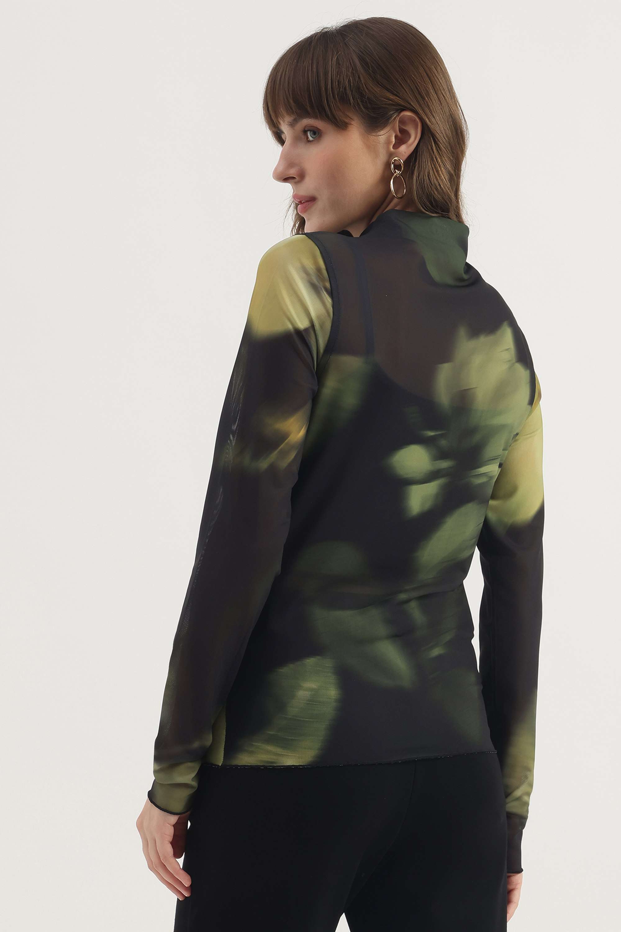 Printed-Blended-Fabric-Women-s-T-Shirt