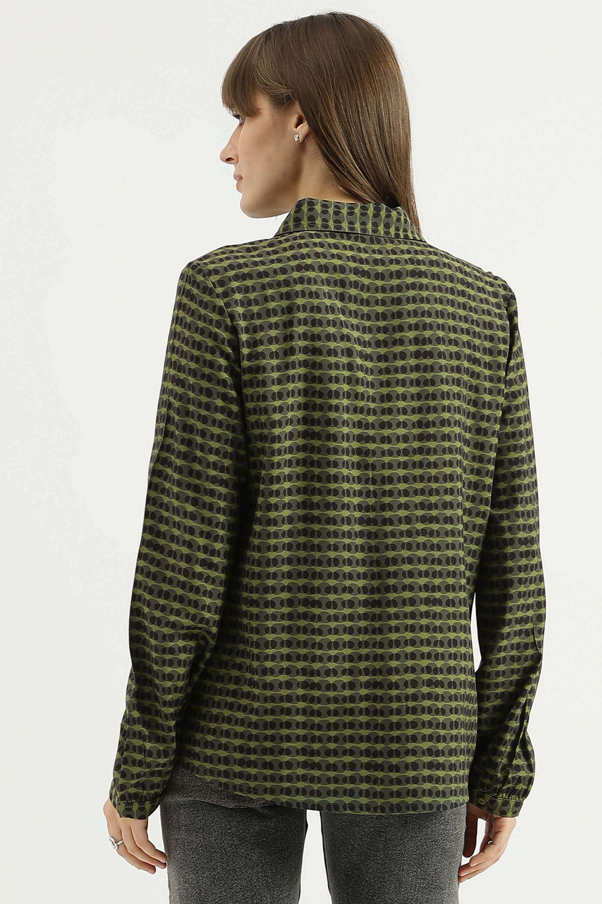 Solid-Blended-Fabric-Regular-Fit-Women-s-Shirt