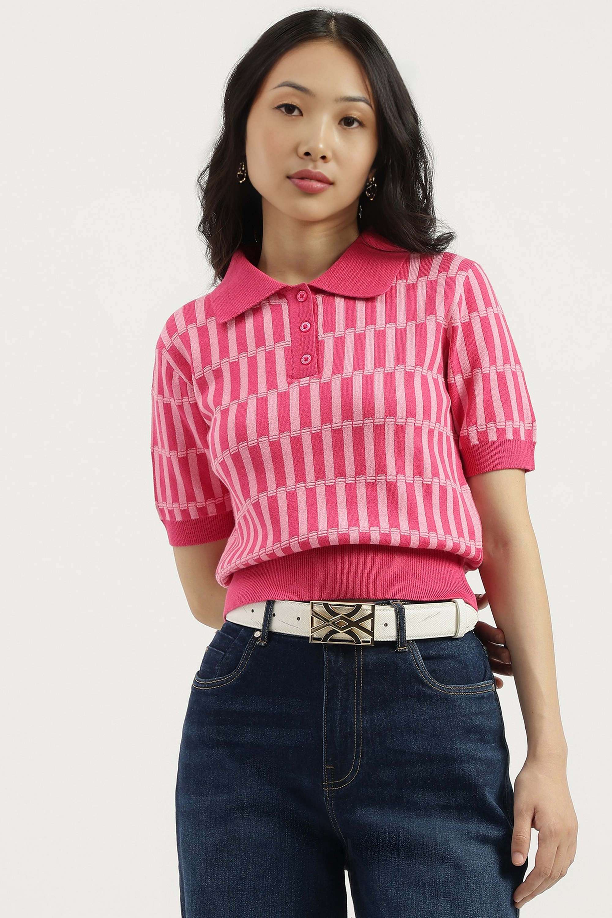 Solid-Blended-Fabric-Regular-Fit-Women-s-Sweater