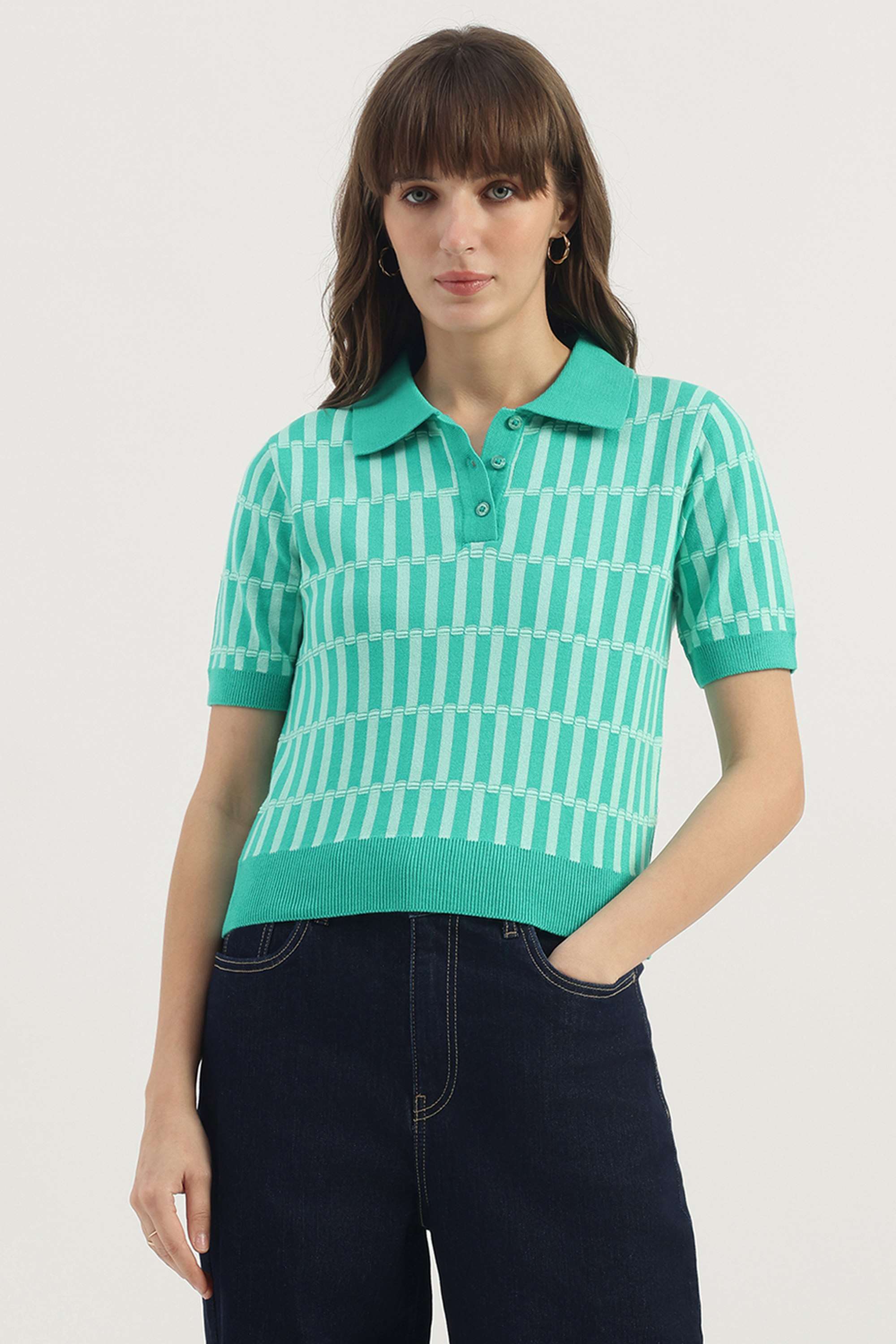 Printed-Blended-Fabric-Women-s-T-shirt