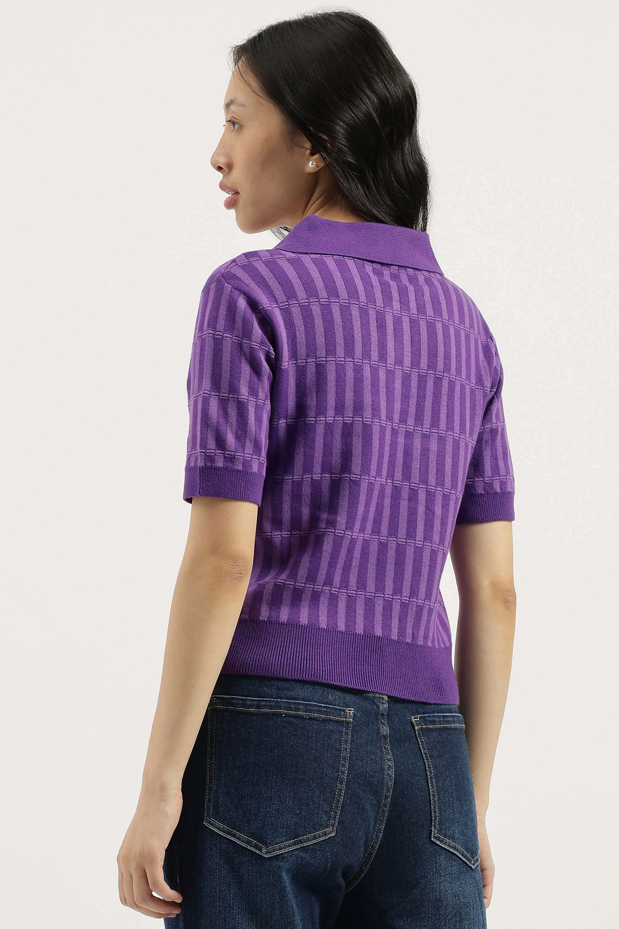 Solid-Blended-Fabric-Regular-Fit-Women-s-Sweater